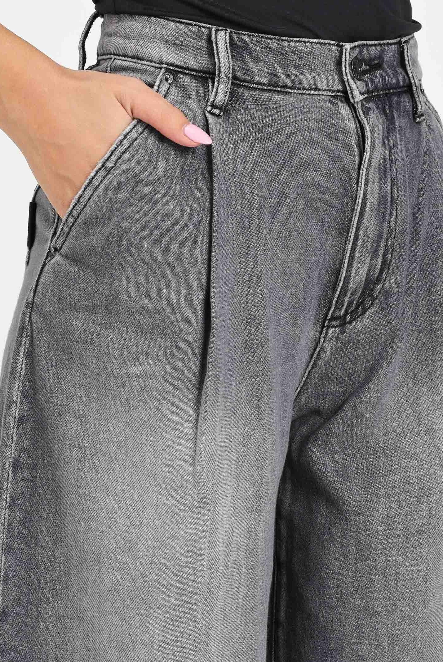 ARMANI EXCHANGE Jeans a vita alta in denim grigio slavato da donna XW000137AF16086 M8088 ARMANI EXCHANGE