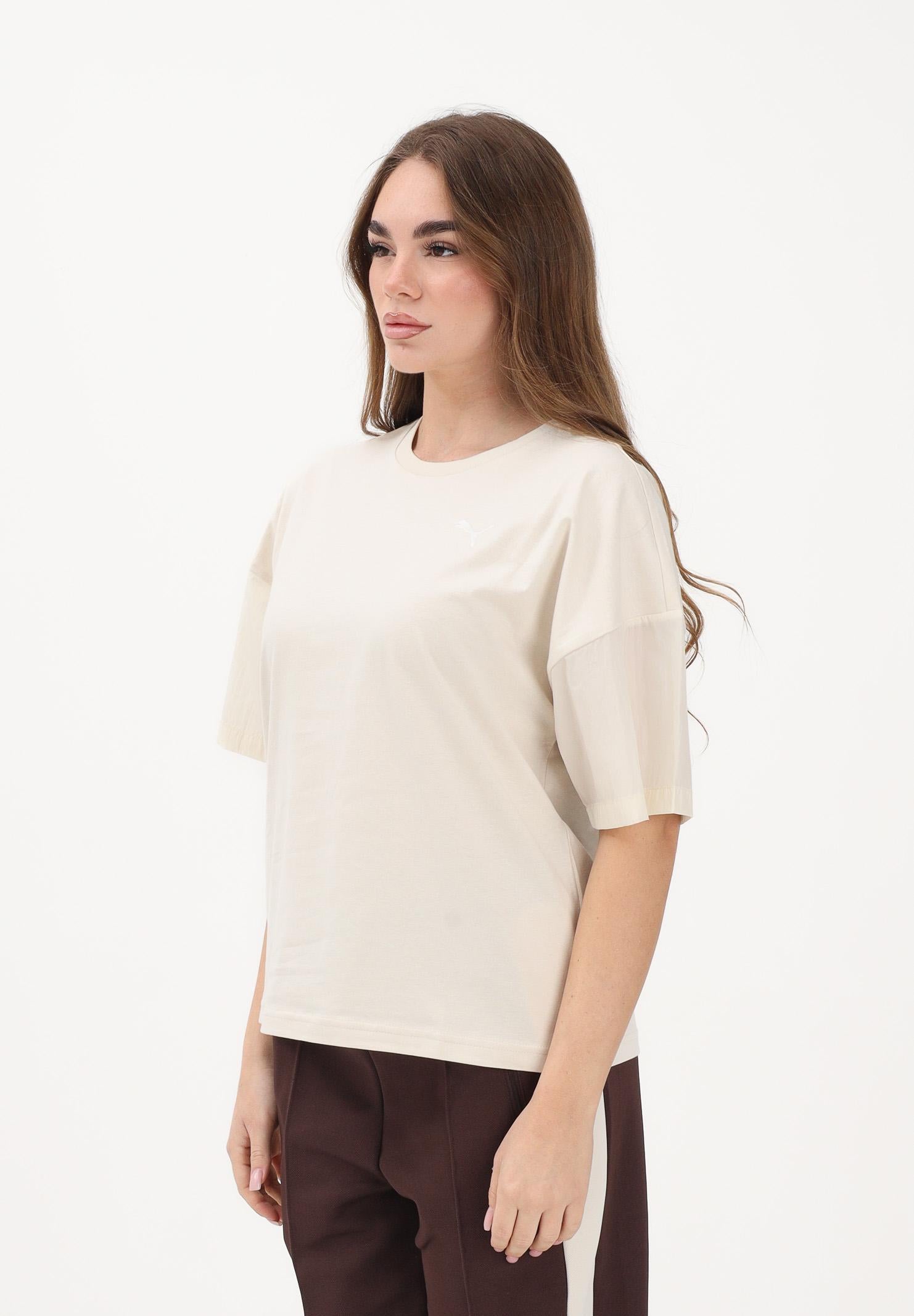 PUMA T-shirt a manica corta HER Oversized panna da donna 691883 87 PUMA