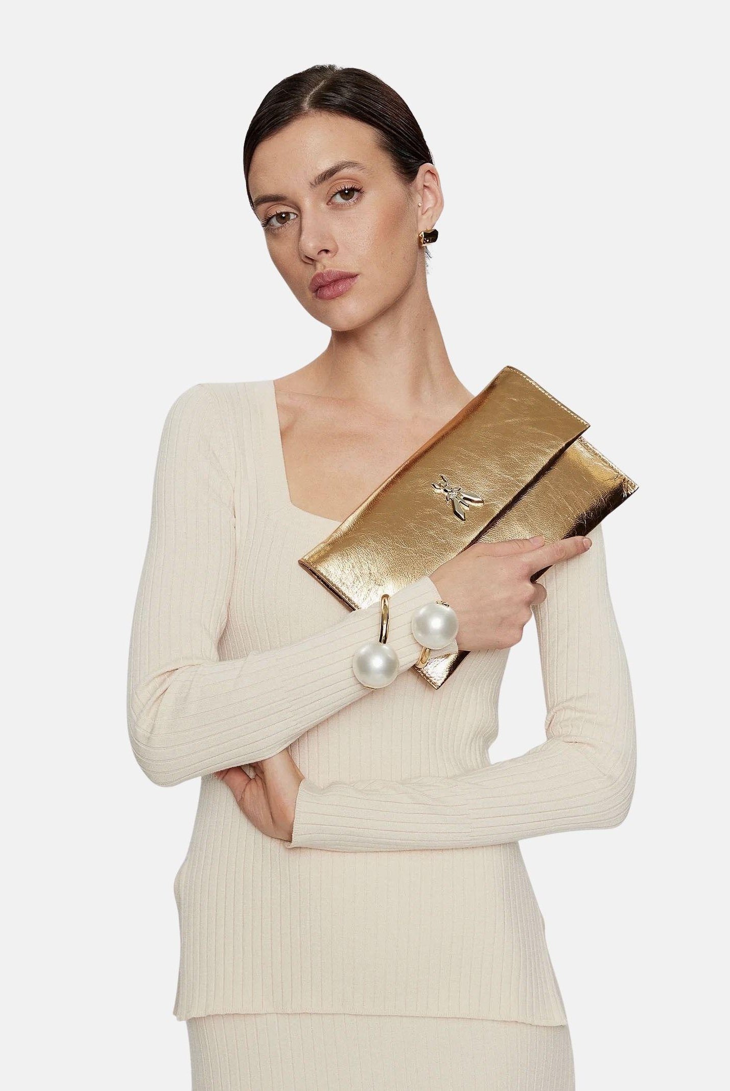 PATRIZIA PEPE Pochette Fly oro metallizzato da donna CB5460L041 Y442 PATRIZIA PEPE