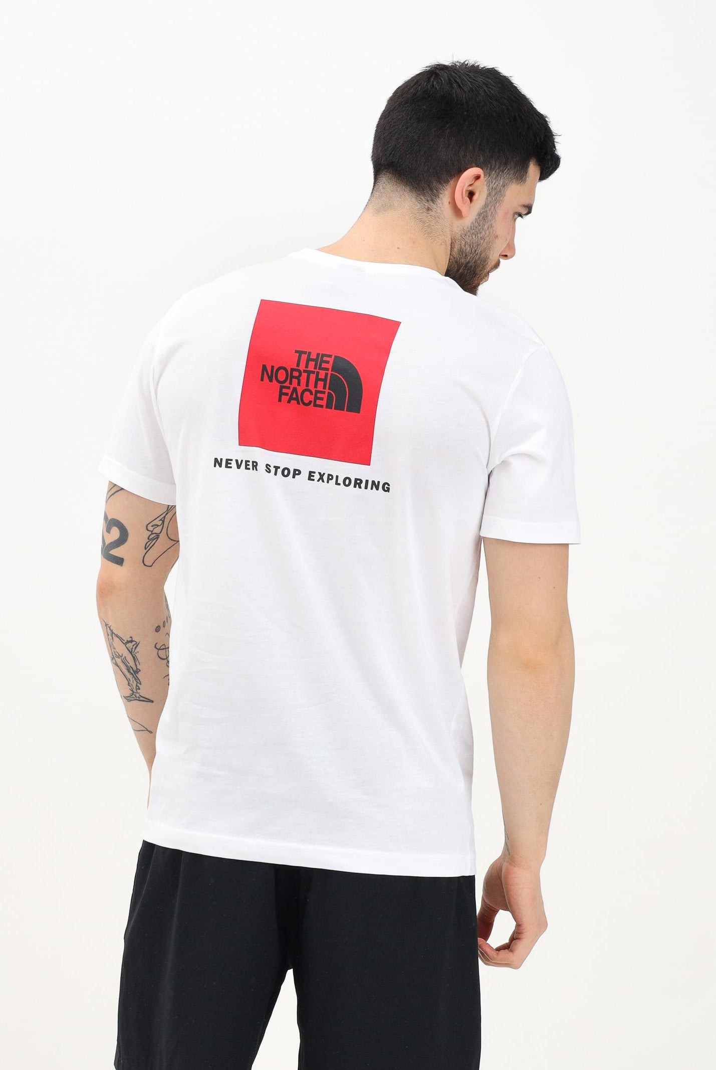 THE NORTH FACE T-shirt a manica corta NSE Reflective Box bianca da uomo NF0A87NPFN41 . THE NORTH FACE