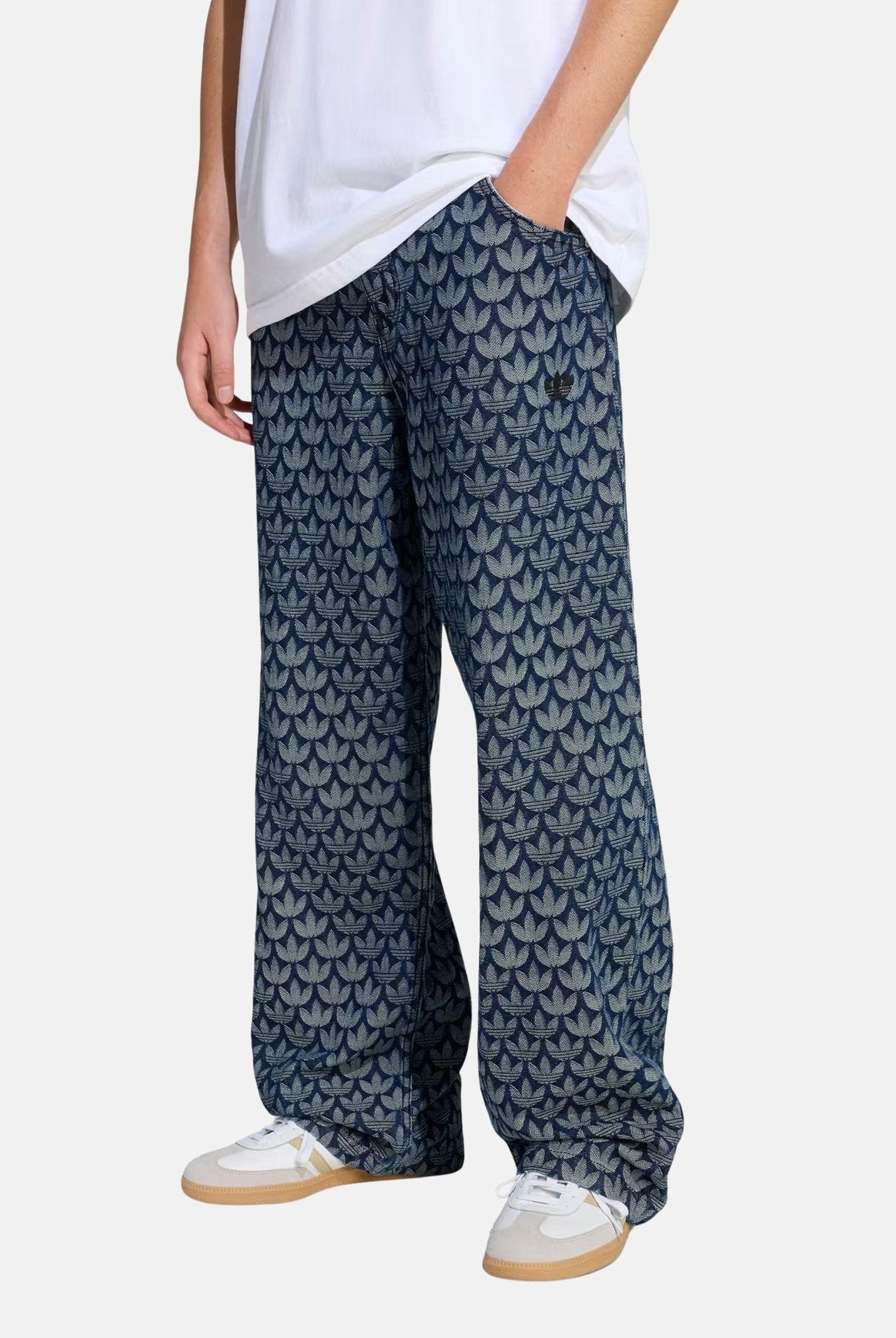 ADIDAS ORIGINALS Jeans in blu Denim Loose Monogram Indigo da uomo KD0399 . ADIDAS ORIGINALS