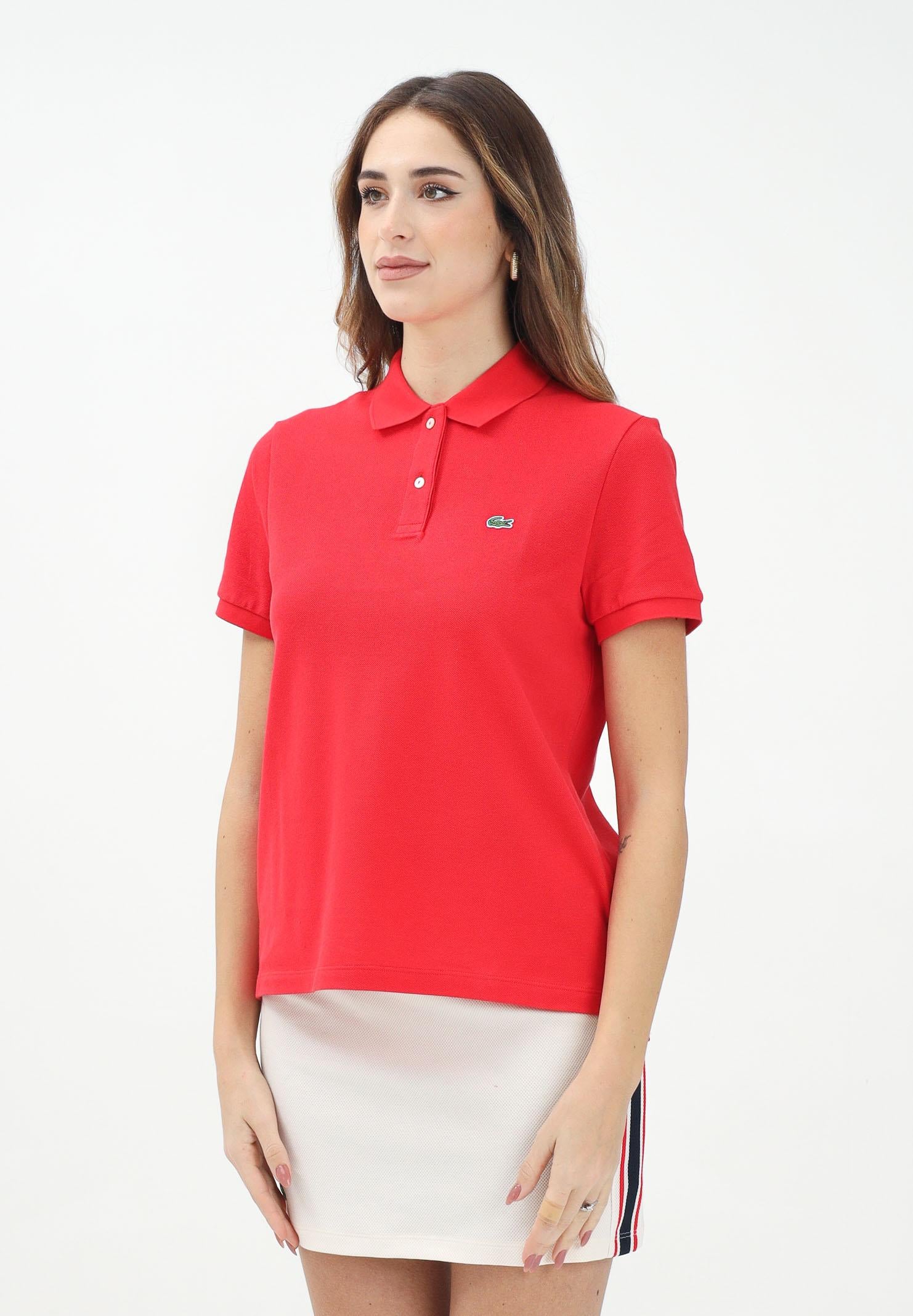 LACOSTE Polo a manica corta rossa da donna PF7839 ZBG LACOSTE