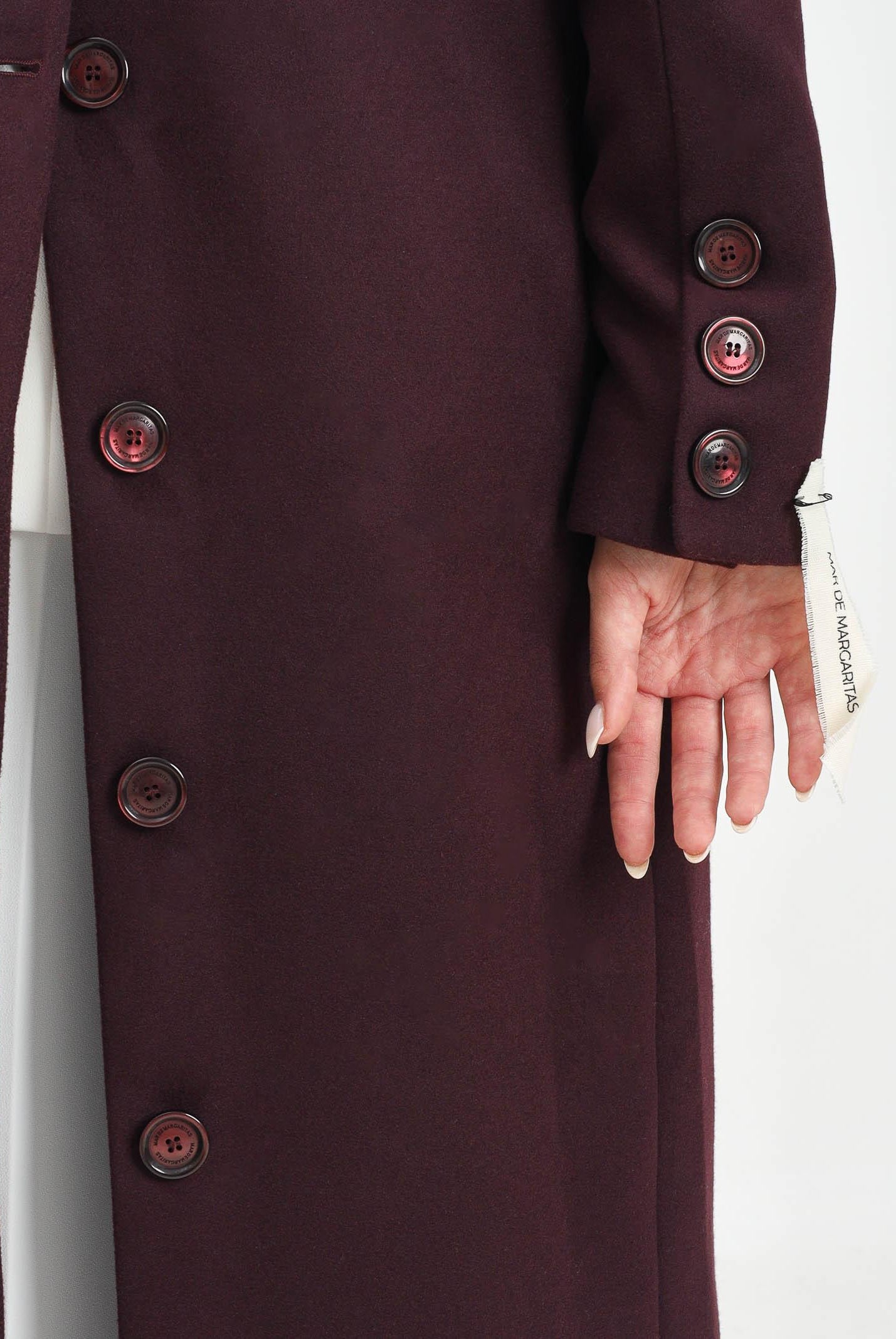 MAR DE MARGARITAS Cappotto lungo Melany bordeaux da donna MMABW01431 RS02 Mar de margaritas