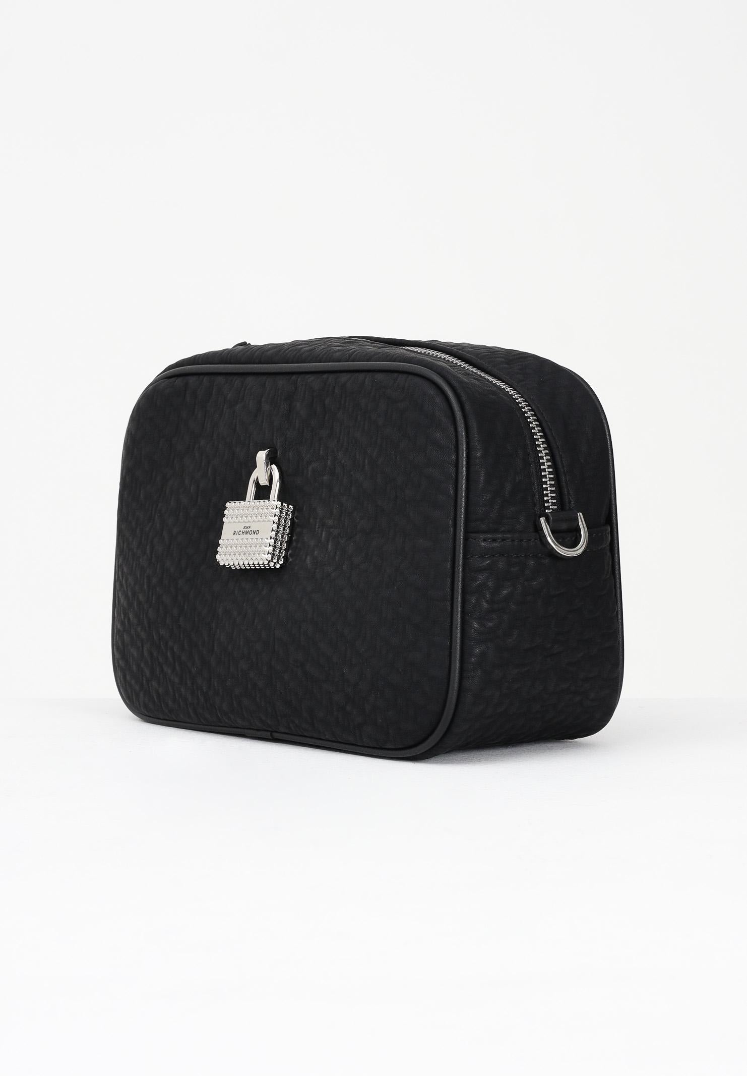 RICHMOND Borsa a tracolla nera da donna con lucchetto e logo RWA25197BO BL RICHMOND
