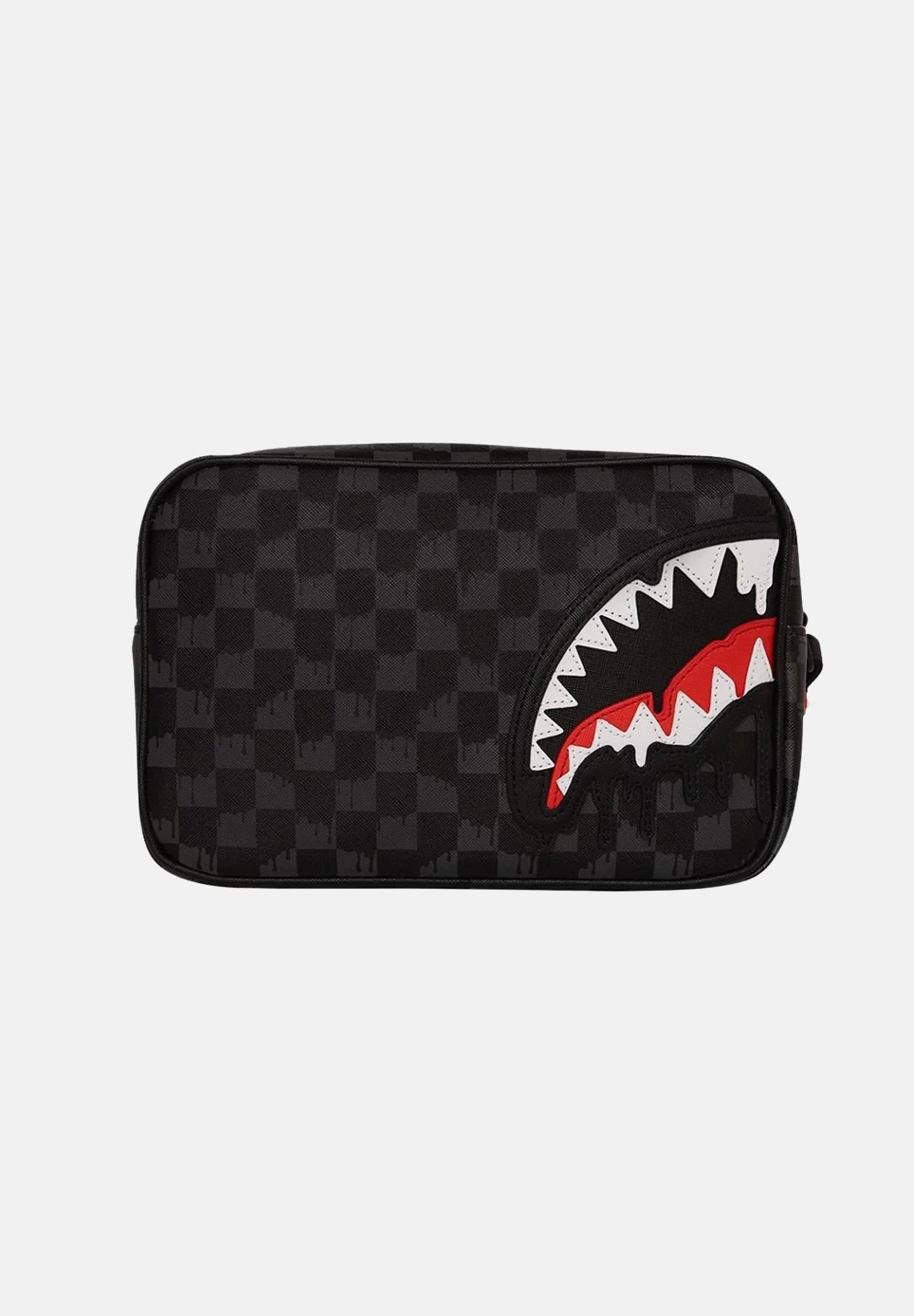 SPRAYGROUND Pochette Dripping Sharks In Paris nera per uomo e donna 910B7968NSZ . SPRAYGROUND