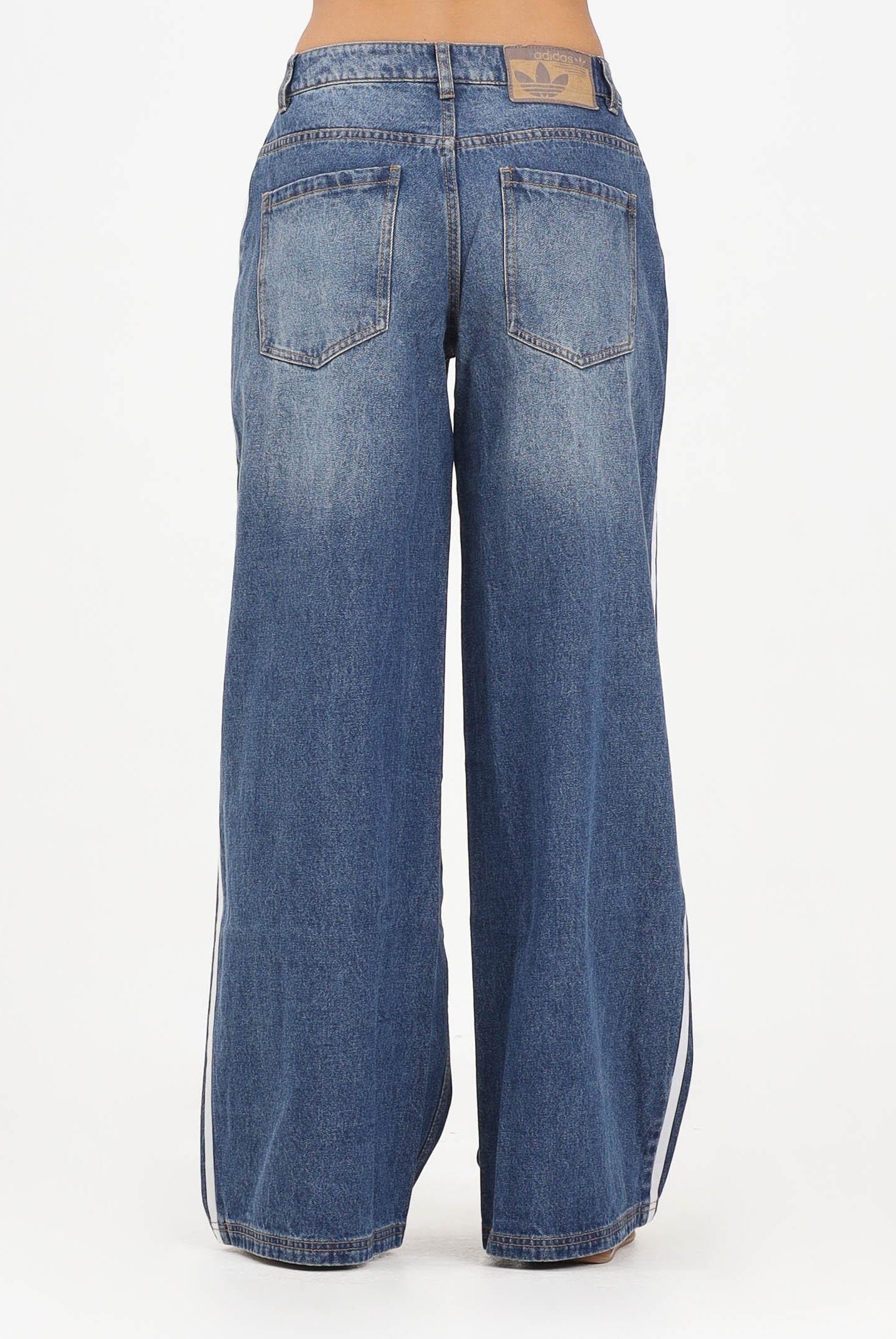 ADIDAS ORIGINALS Jeans Loose Denim Destressed in denim scuro da donna KE3300 ADIDAS ORIGINALS