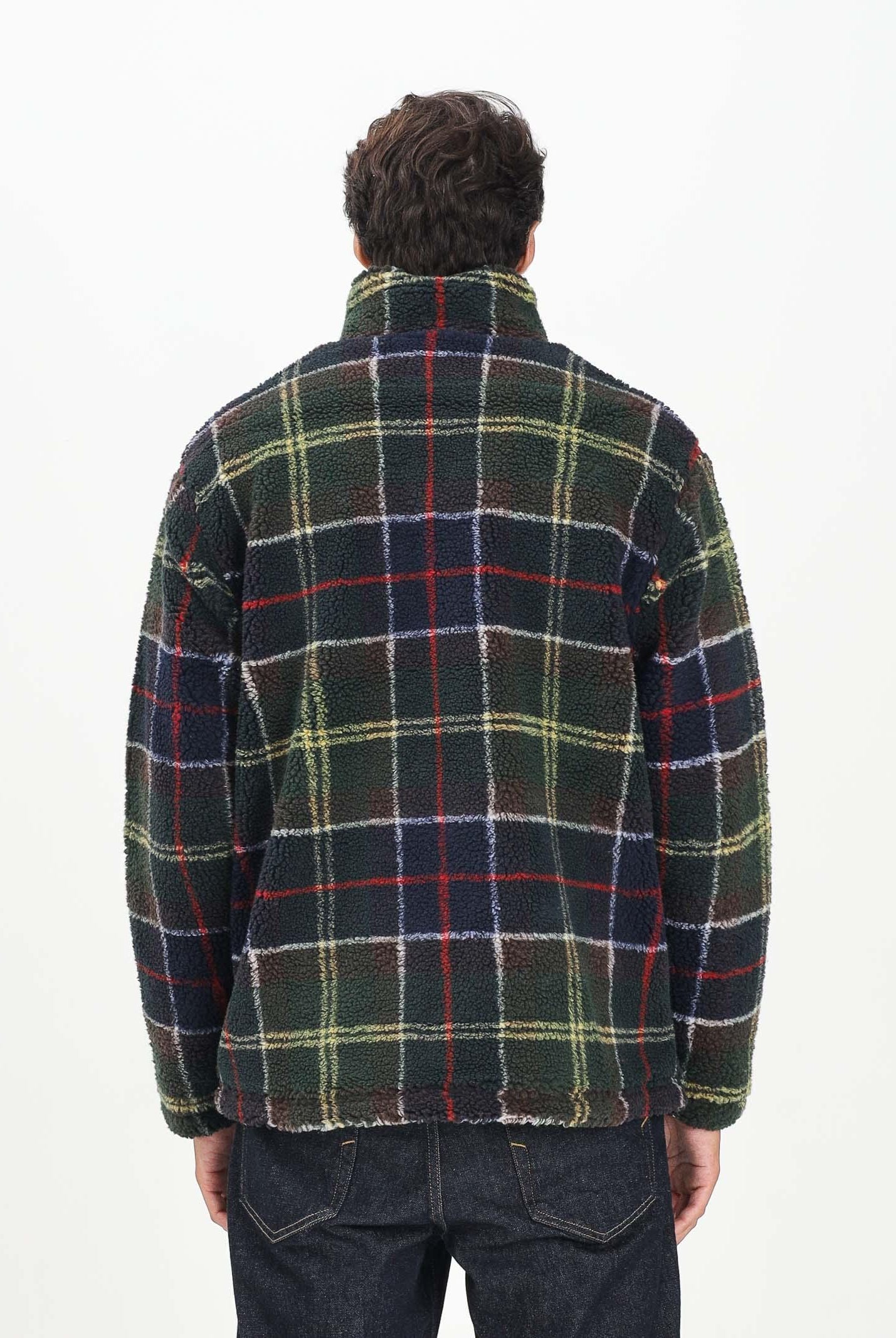 BARBOUR Felpa con zip pile sherpa tartan da uomo 252MMFL0187 TN11 BARBOUR