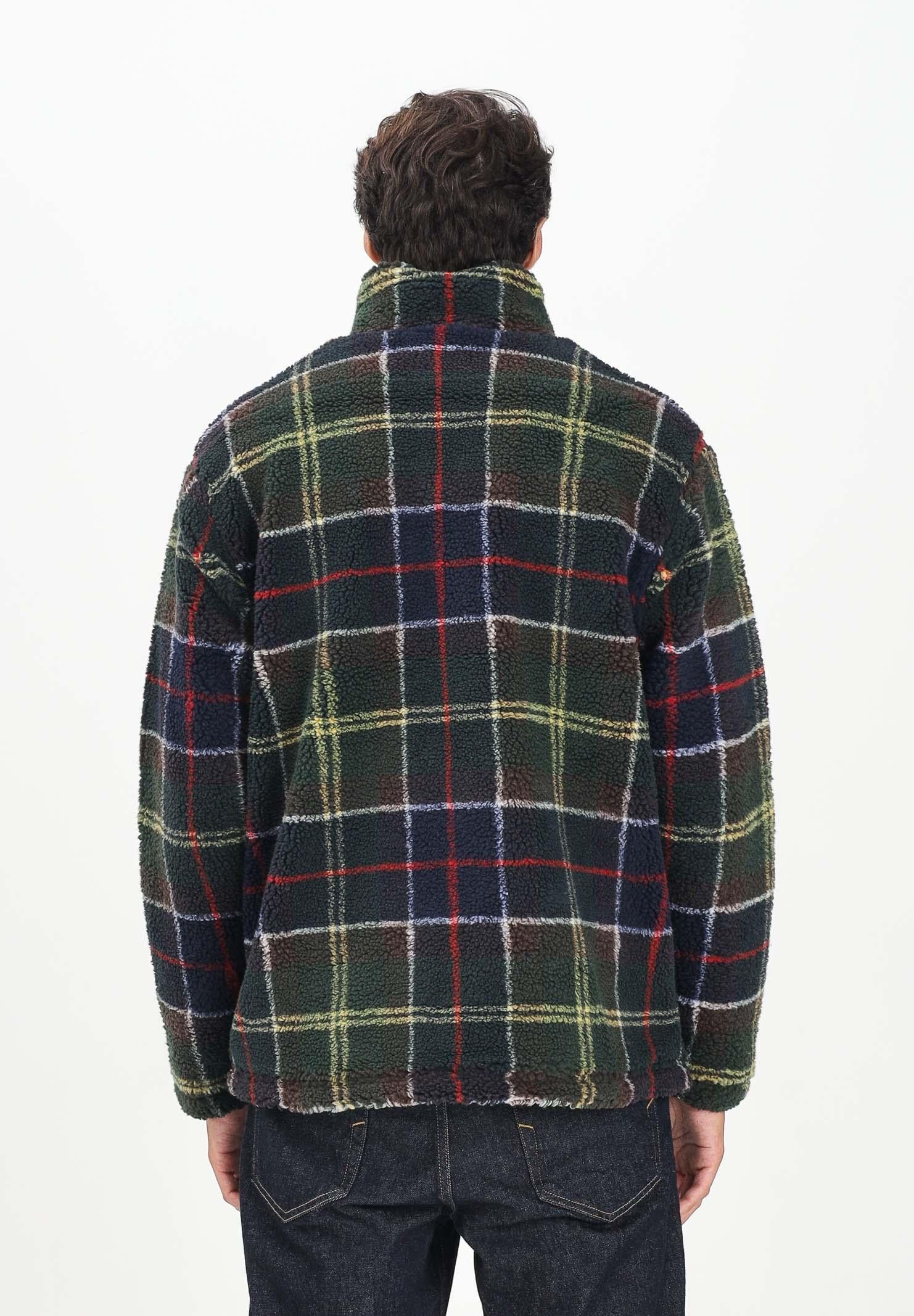 BARBOUR Felpa con zip pile sherpa tartan da uomo 252MMFL0187 TN11 BARBOUR
