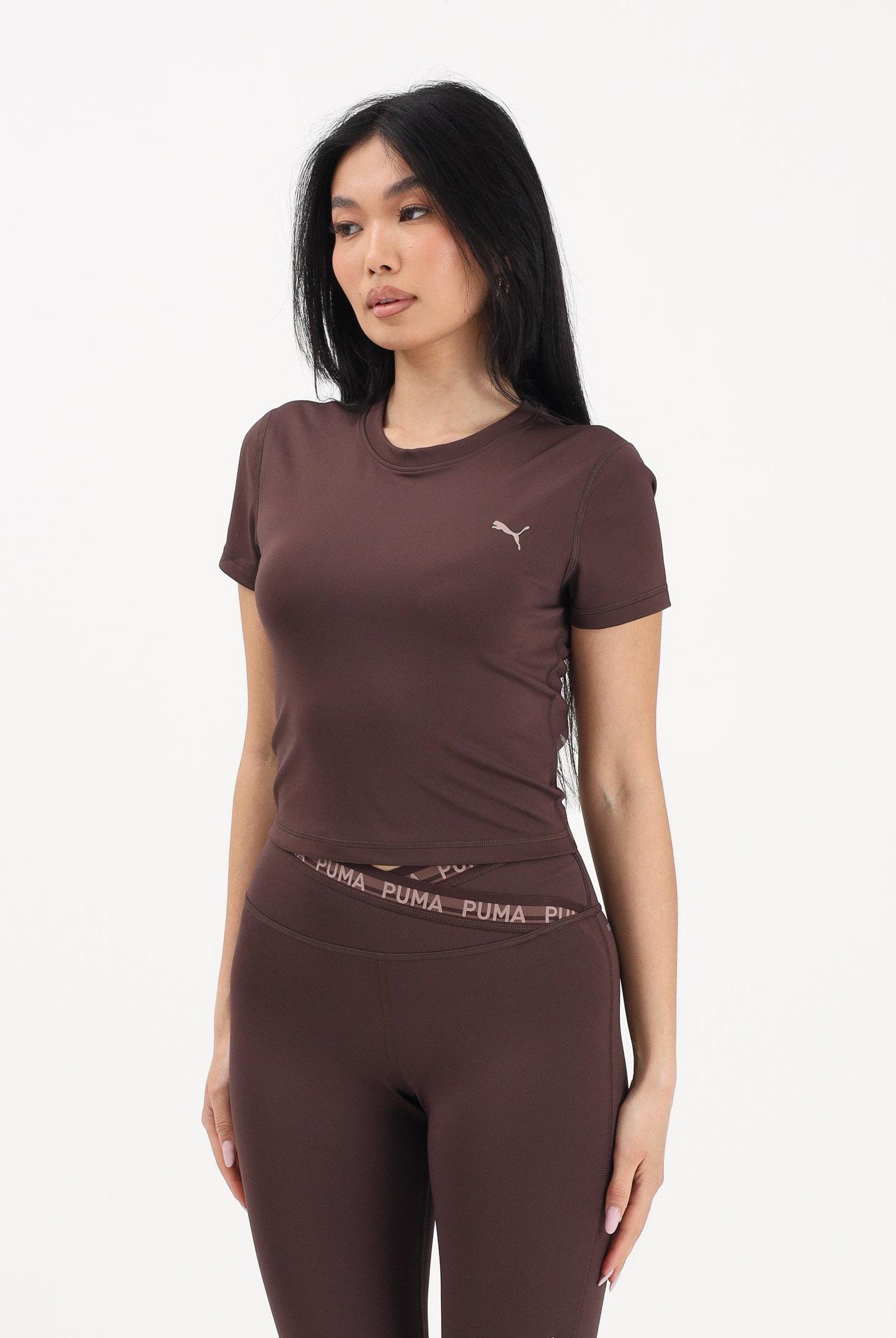 PUMA T-shirt a manica corta PUMA STRONG Training marrone da donna 528494 13 PUMA