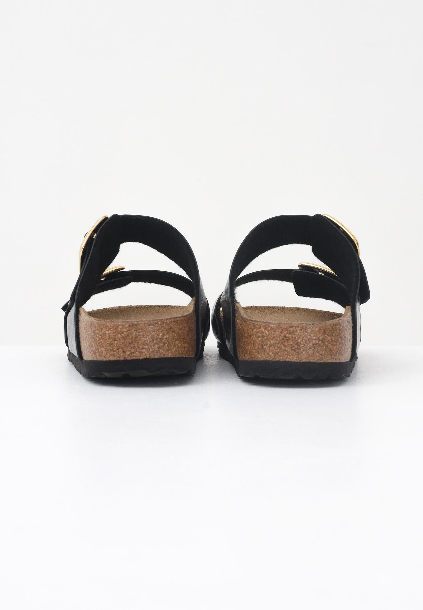 BIRKENSTOCK Ciabatte Sydney Cushion Buckle nere da donna 1029457 . BIRKENSTOCK