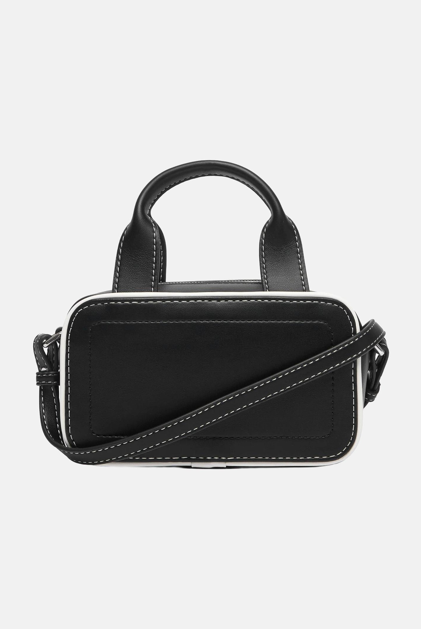 CALVIN KLEIN borsa mini a tracolla Contrast CK Mini Bauletto Bag, Black nero donna. LV04F1257G UB1 CALVIN KLEIN