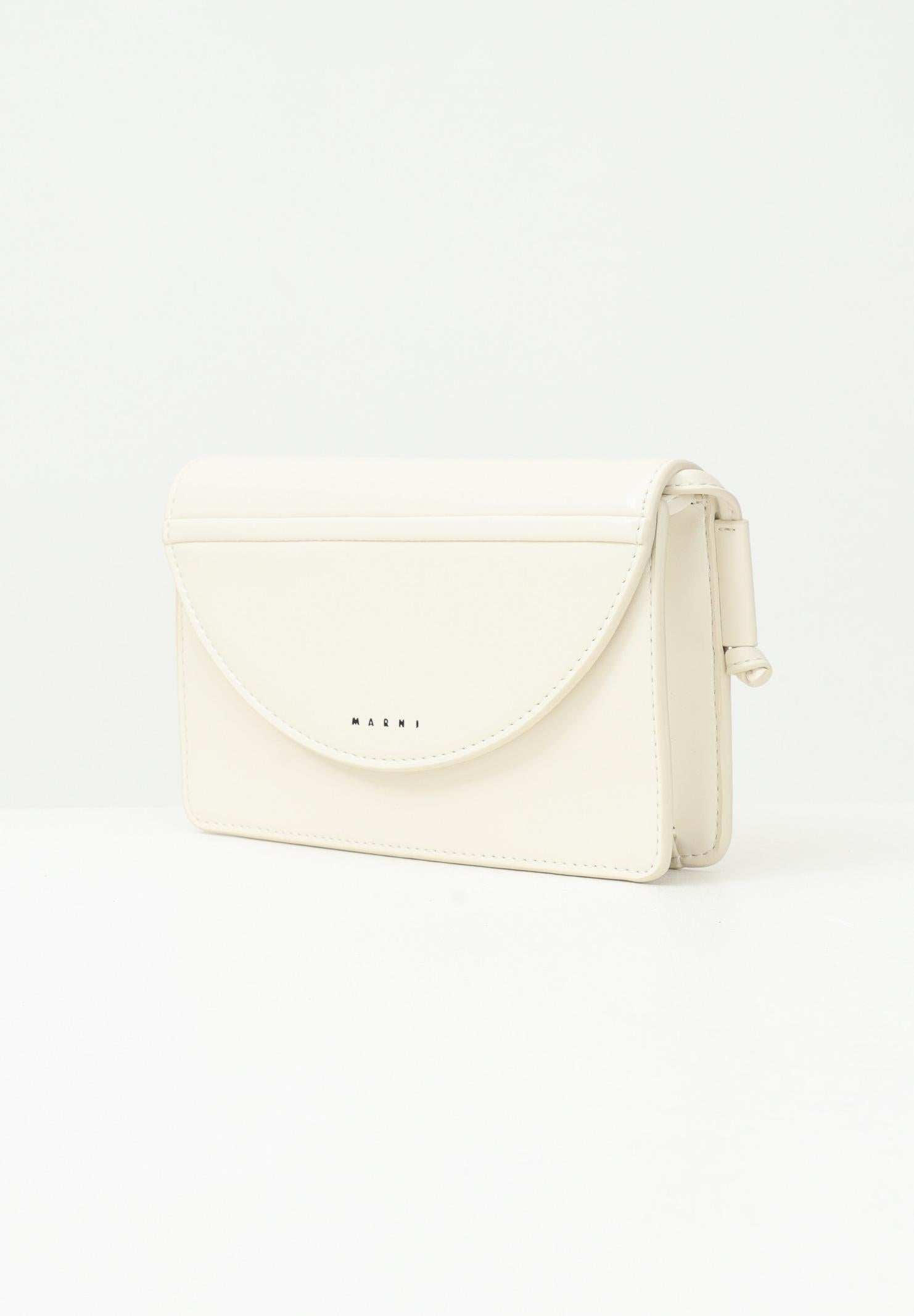 MARNI Borsa a tracolla panna da donna con logo M01256M00TK 0M221 MARNI