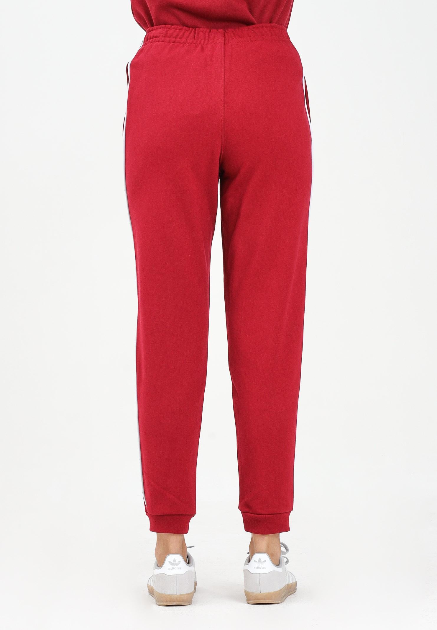 LACOSTE Pantalone sportivo bordeaux per uomo e donna con bande logate XH9803 476 LACOSTE