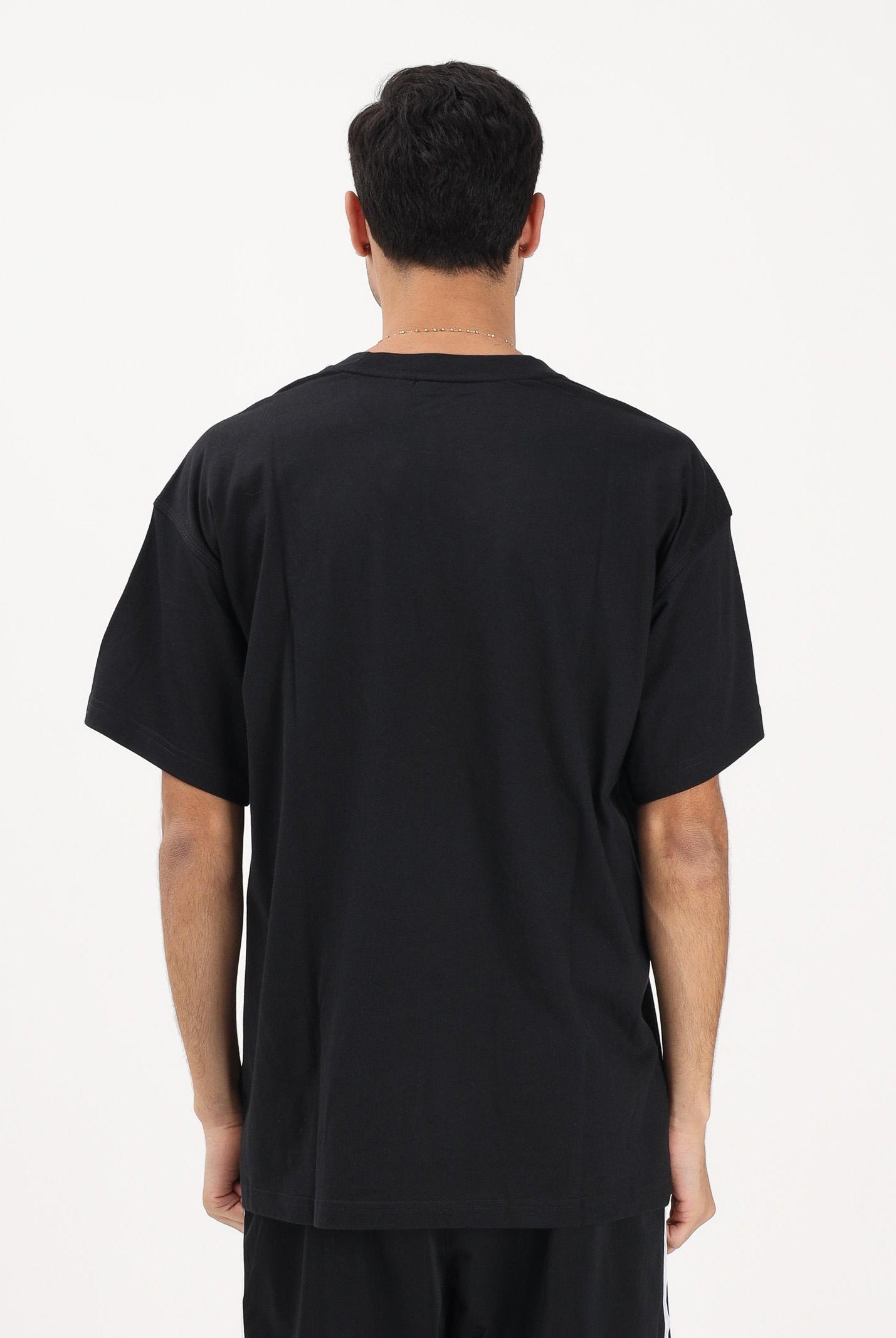 ADIDAS ORIGINALS T-shirt a manica corta Trefoil Essentials Oversized nera da uomo JD0349 . ADIDAS ORIGINALS