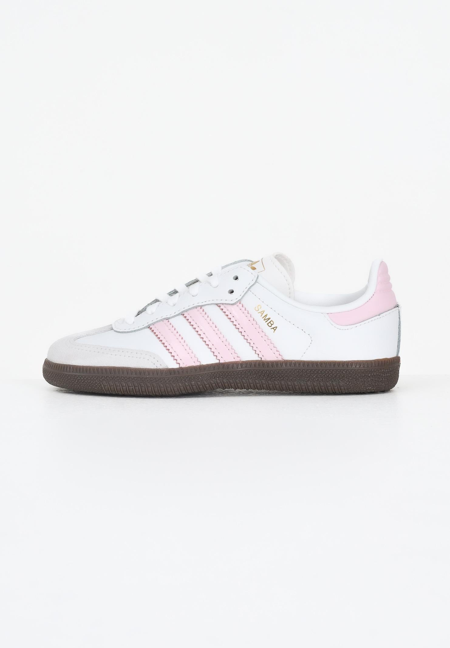 ADIDAS ORIGINALS Sneakers Samba Og bianche e rosa da bambina JQ2849 . ADIDAS ORIGINALS