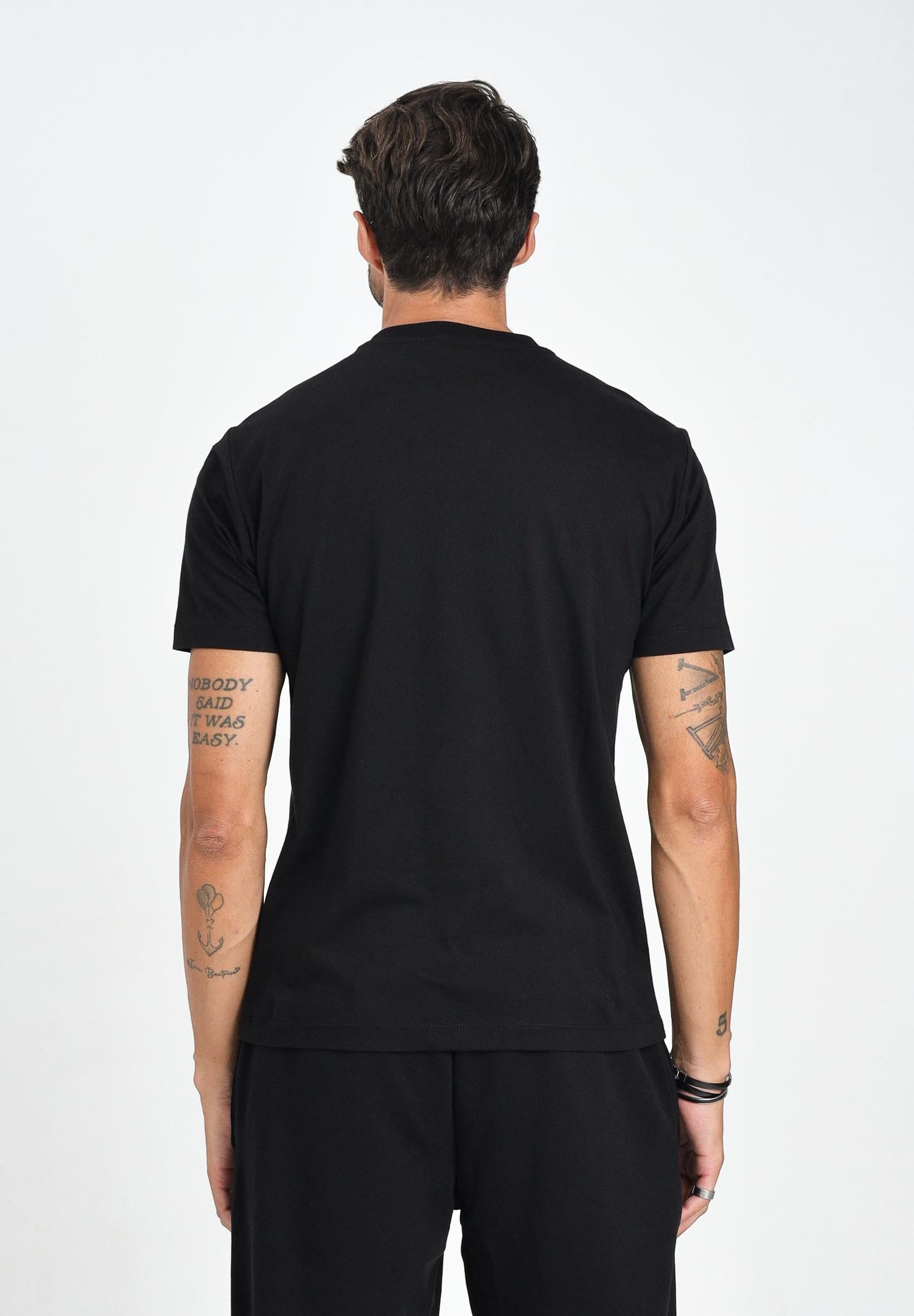 EA7 T-shirt a manica corta nera da uomo con stampa logo 7M001189AF17789 UC001 EA7