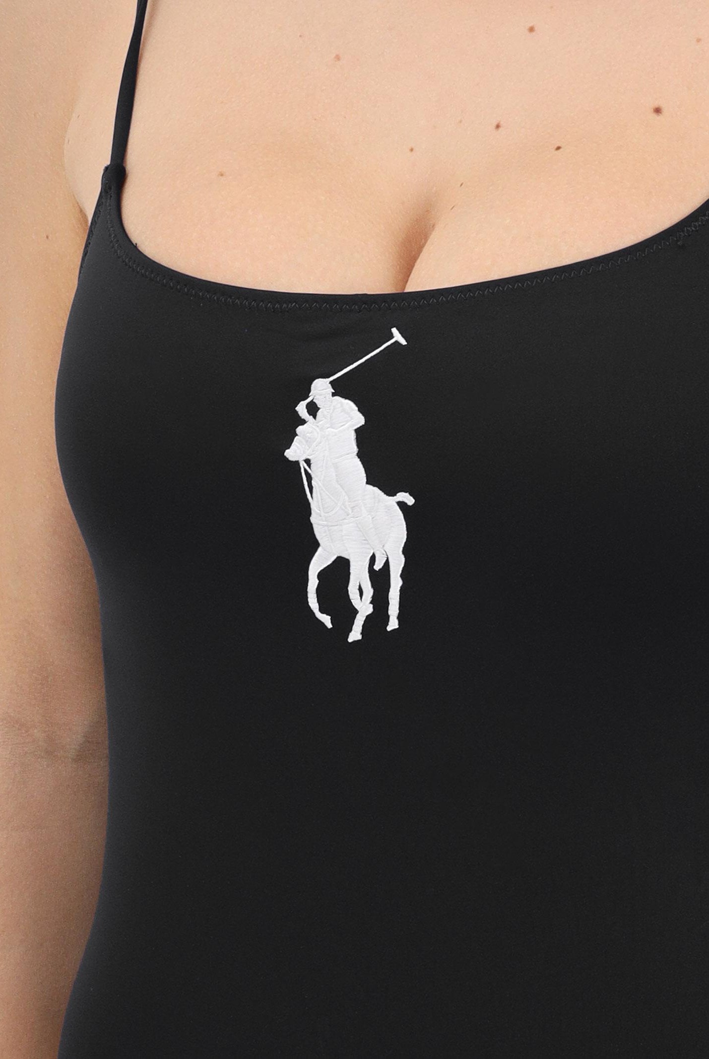 RALPH LAUREN Costume intero nero da donna con logo 21654304 BLK RALPH LAUREN