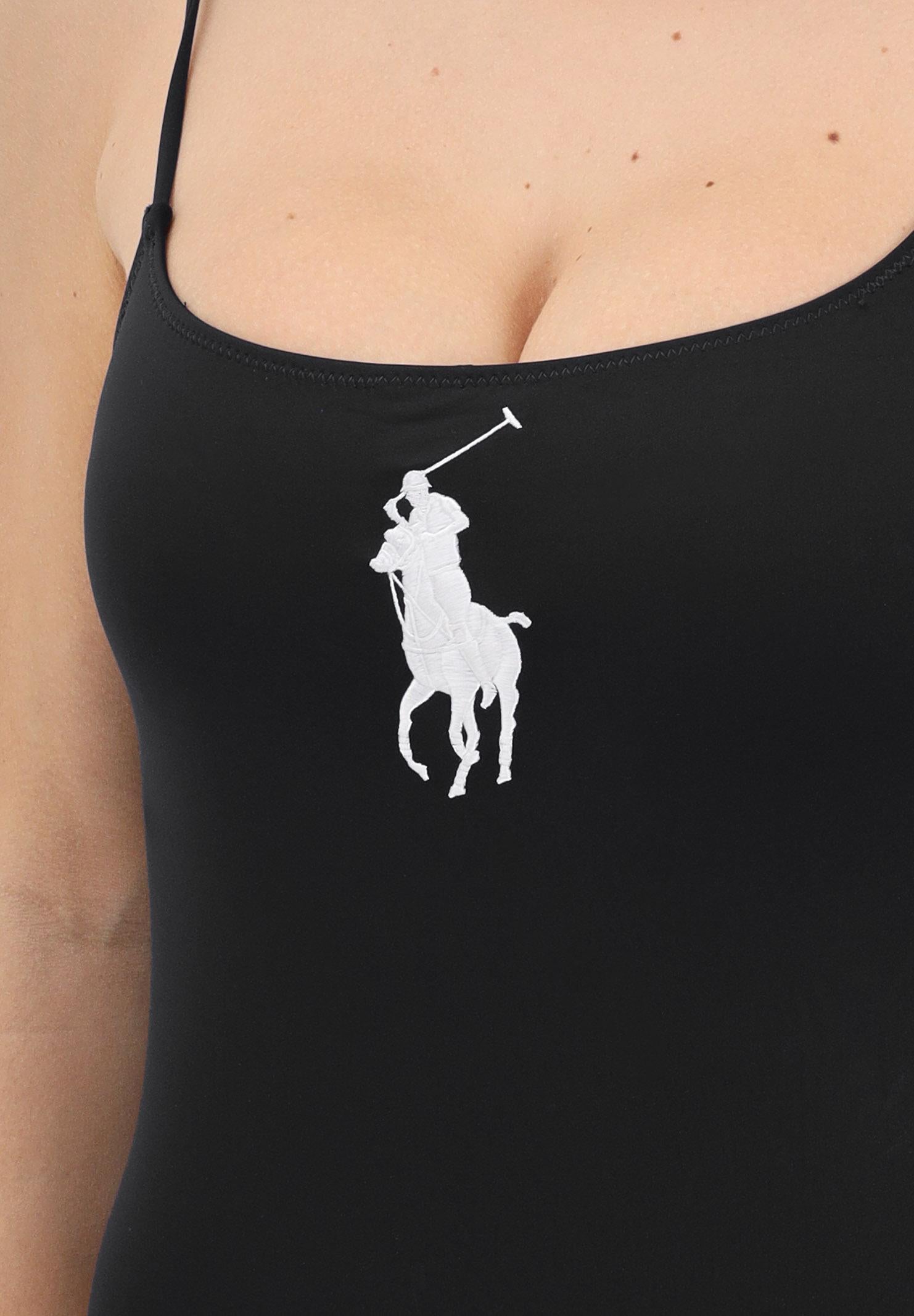 RALPH LAUREN Costume intero nero da donna con logo 21654304 BLK RALPH LAUREN