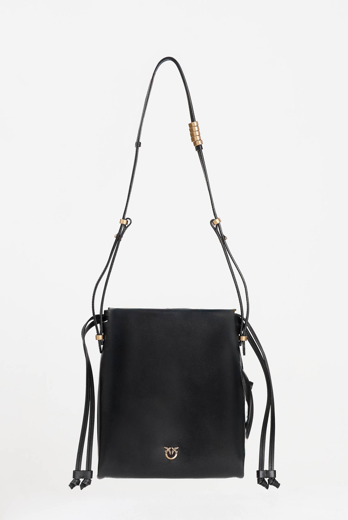 PINKO Borsa a tracolla Mini Slouchy Bag nera da donna 105362A0QO Z99Q PINKO