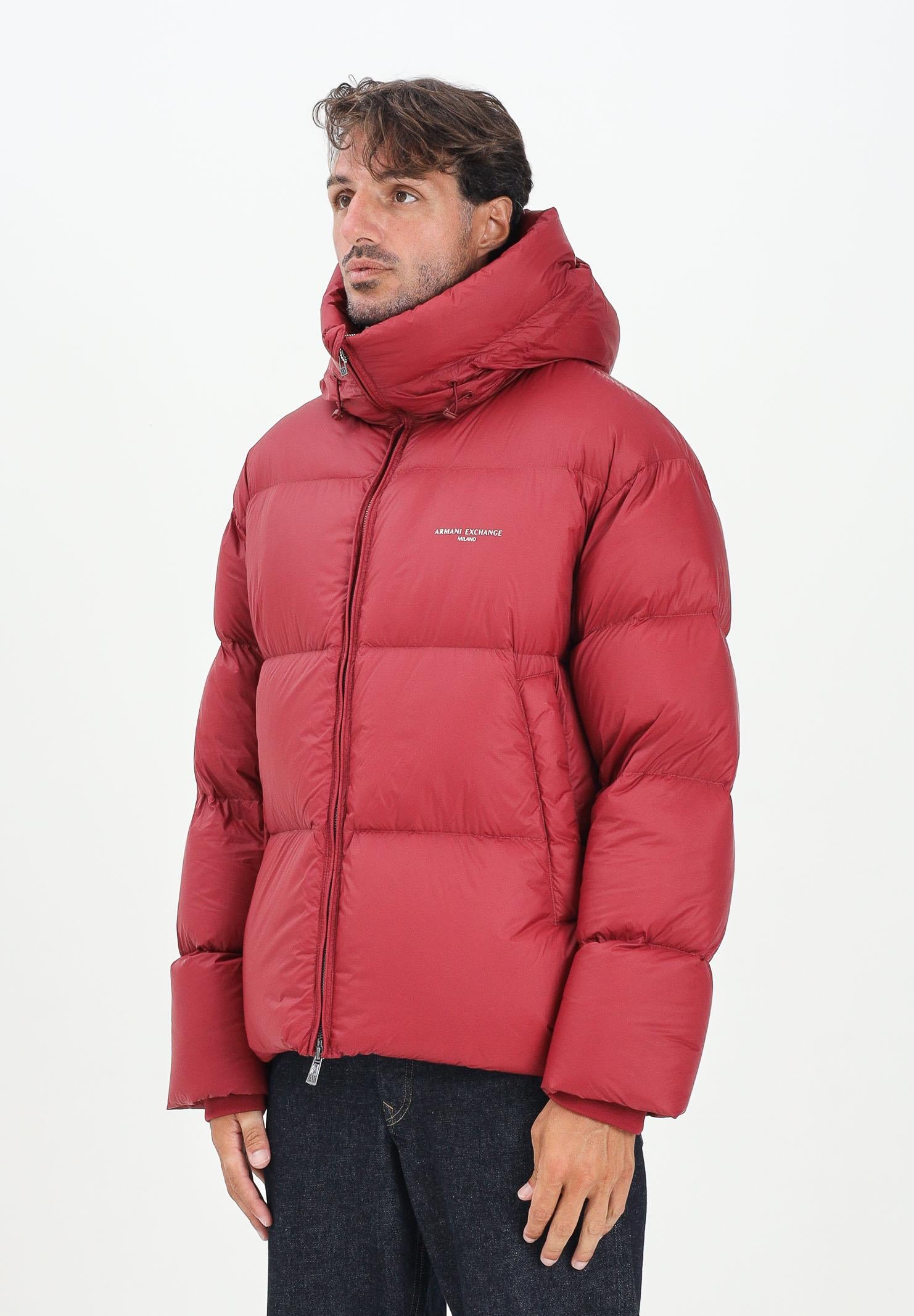 ARMANI EXCHANGE Piumino bordeaux da uomo con logo XM001115AF16589 UA328 ARMANI EXCHANGE