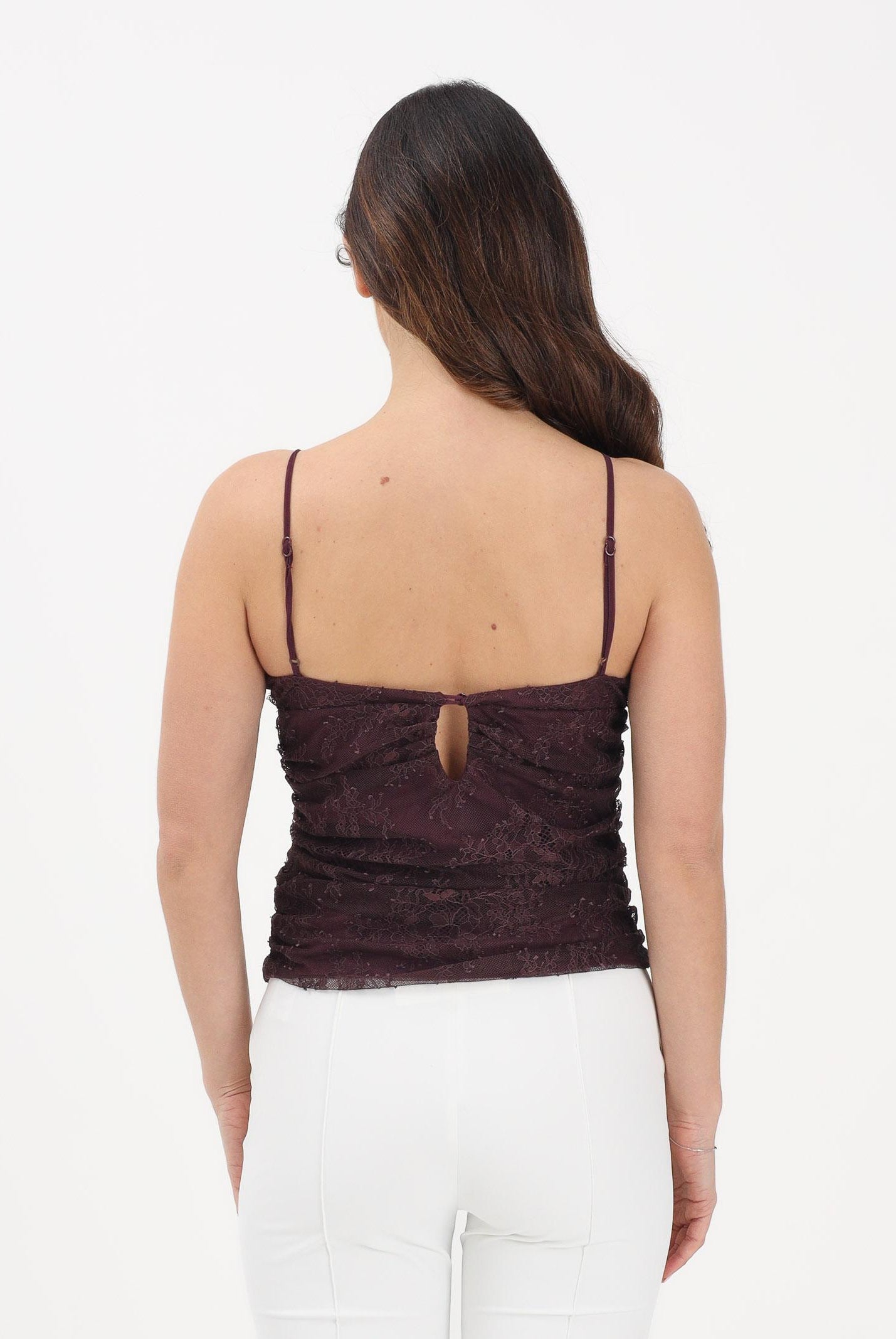 PINKO Top elegante Fragola bordeaux da donna 106726A378 R57 PINKO