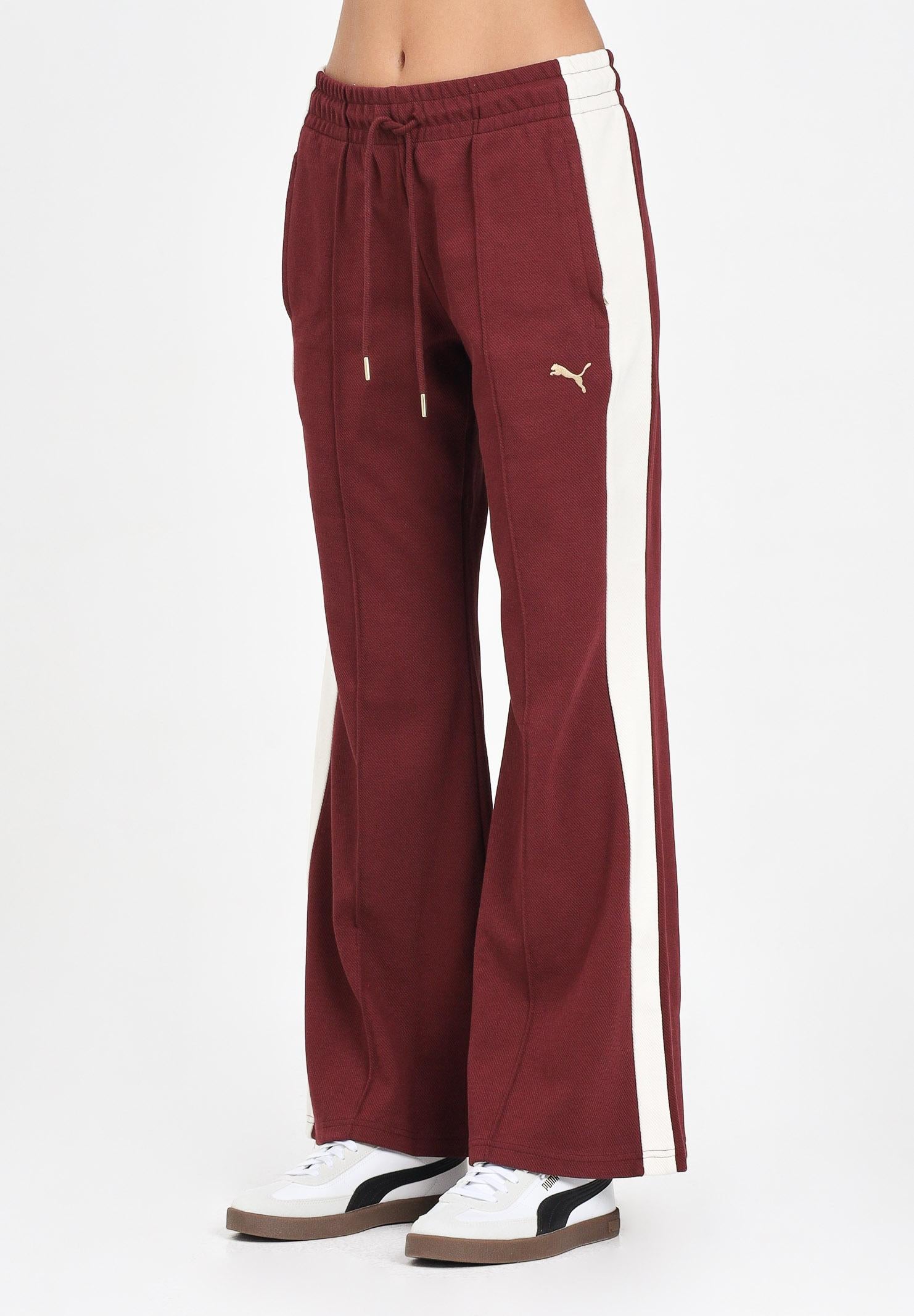 PUMA Pantalone sportivo T7 bordeaux da donna 632138 96 PUMA