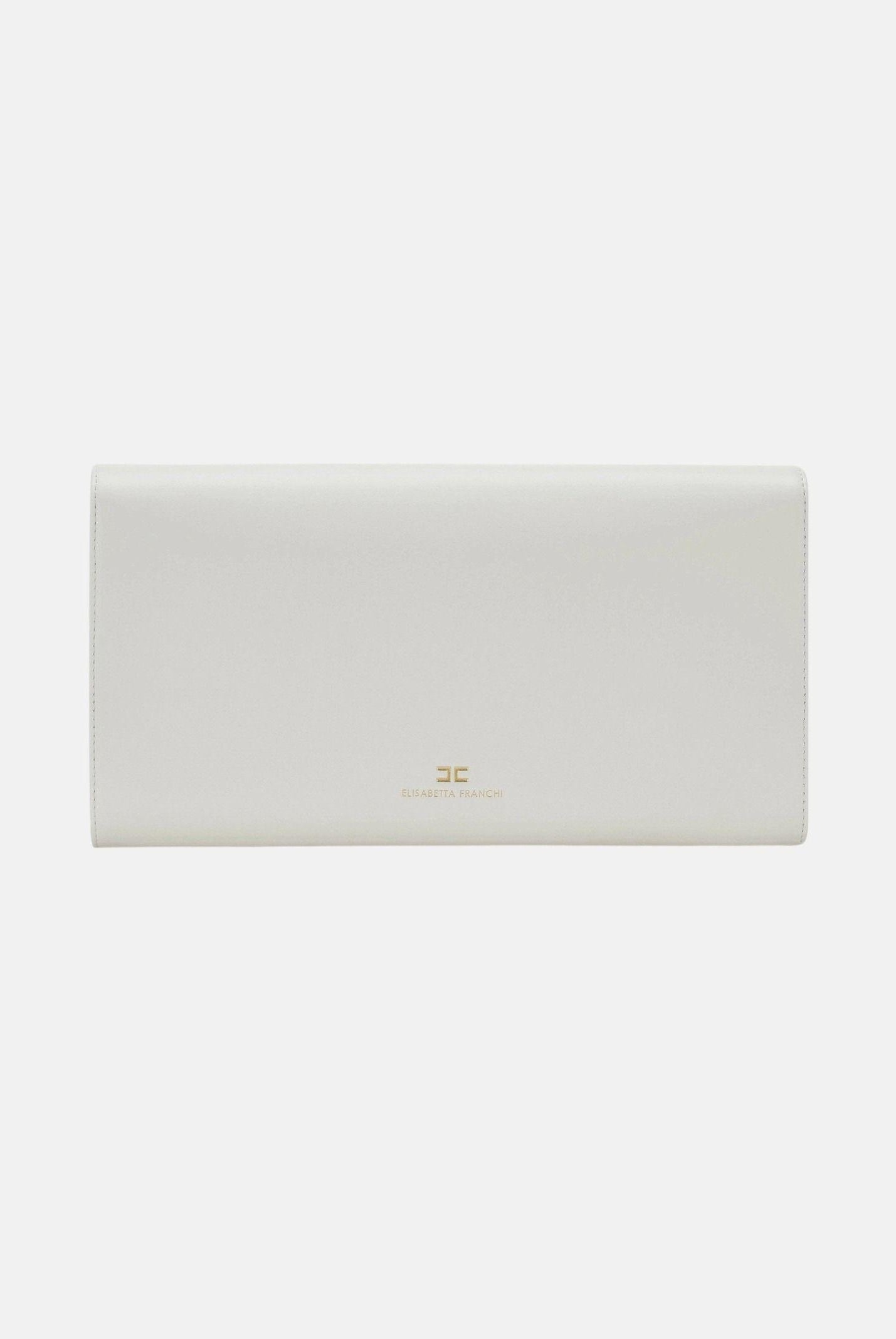 ELISABETTA FRANCHI Pochette avorio da donna realizzata in vera pelle BS99A61E2 360 ELISABETTA FRANCHI