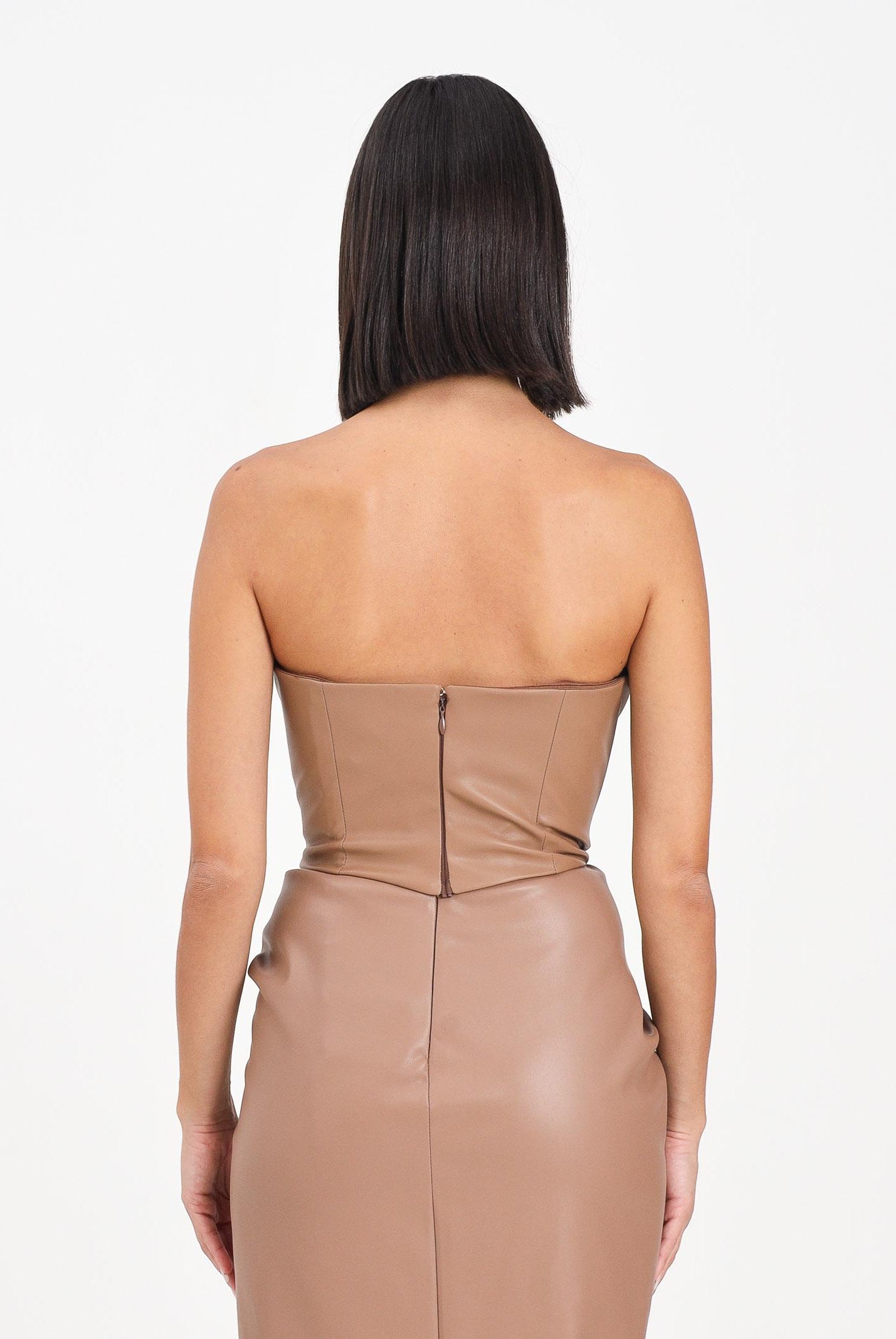 ALMA SANCHEZ Corpetto Tabi in eco-pelle beige da donna AS2526050EP 122 ALMA SANCHEZ