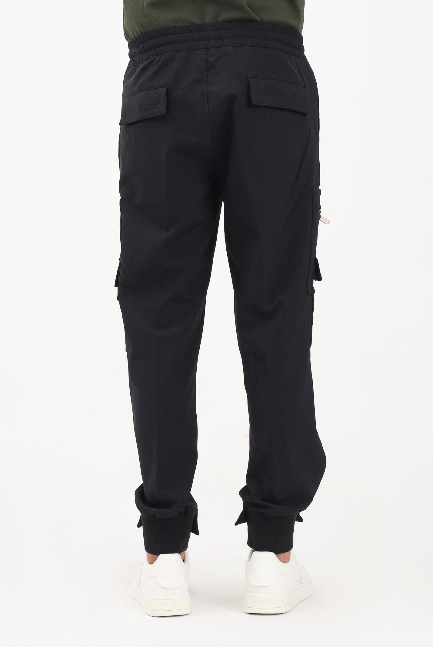 GCDS Pantalone cargo nero da uomo B2CM2907TQ1 99 GCDS