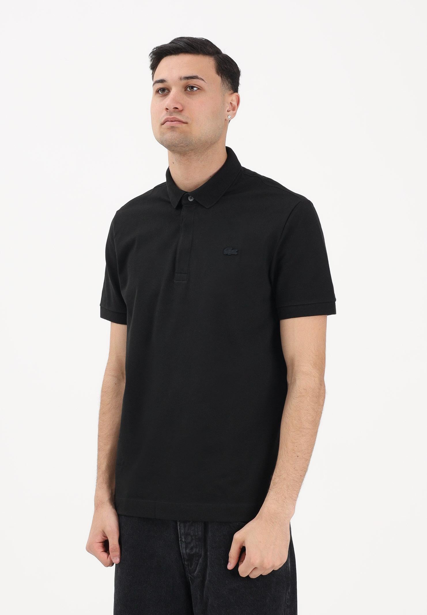 LACOSTE Polo a manica corta nera da uomo con logo PH5522 031 LACOSTE