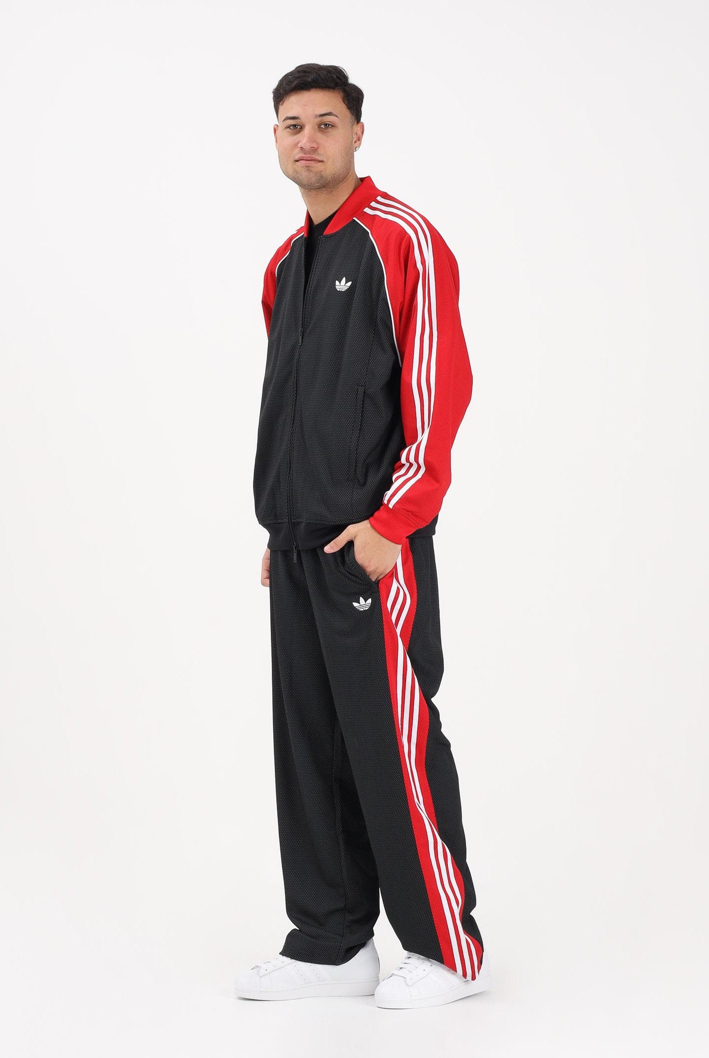 ADIDAS ORIGINALS Pantalone sportivo LOOSE MESH nero da uomo KE0117 . ADIDAS ORIGINALS