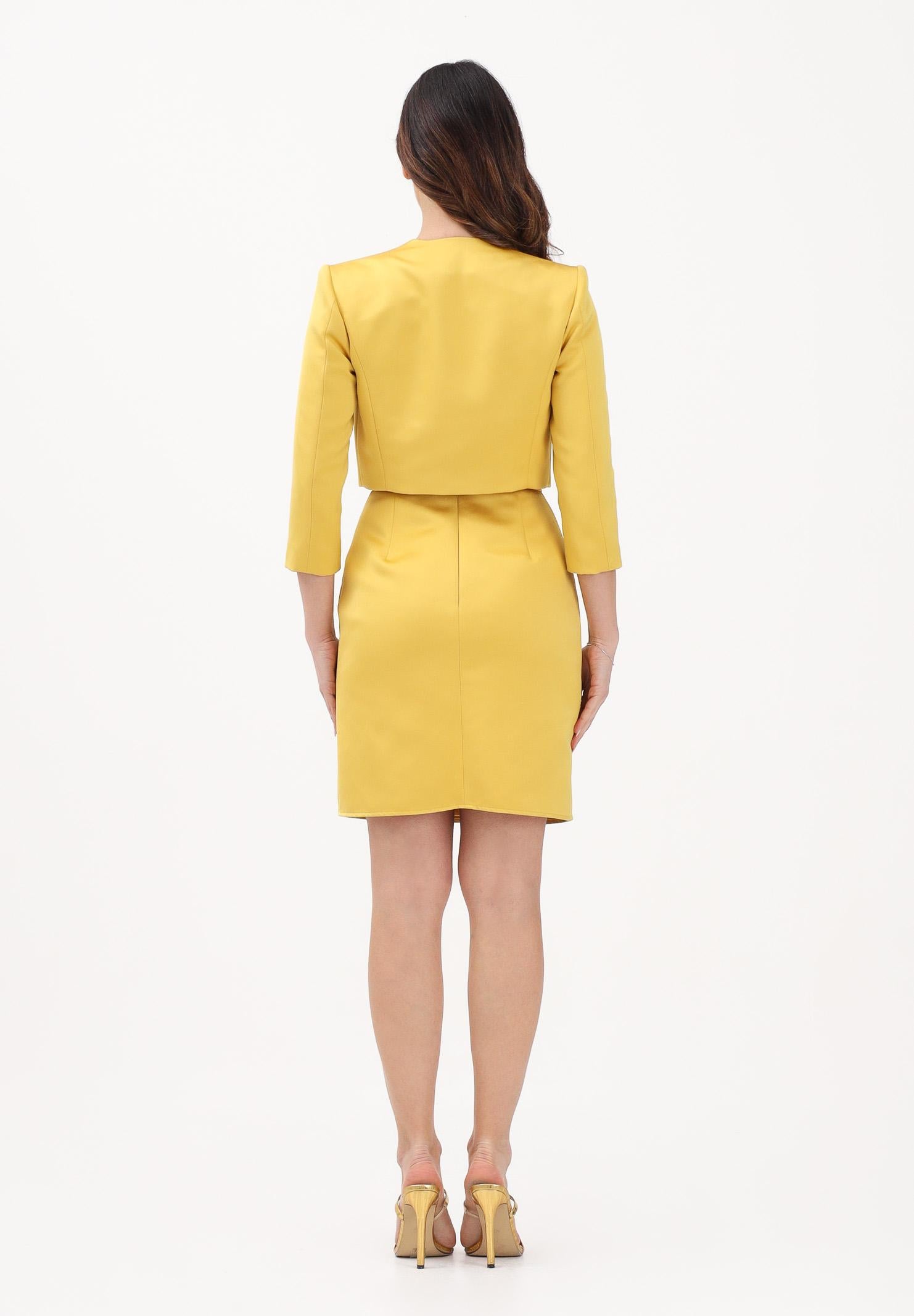 ELISABETTA FRANCHI Abito corto giallo da donna con giacca TB00161E2 EV4 ELISABETTA FRANCHI