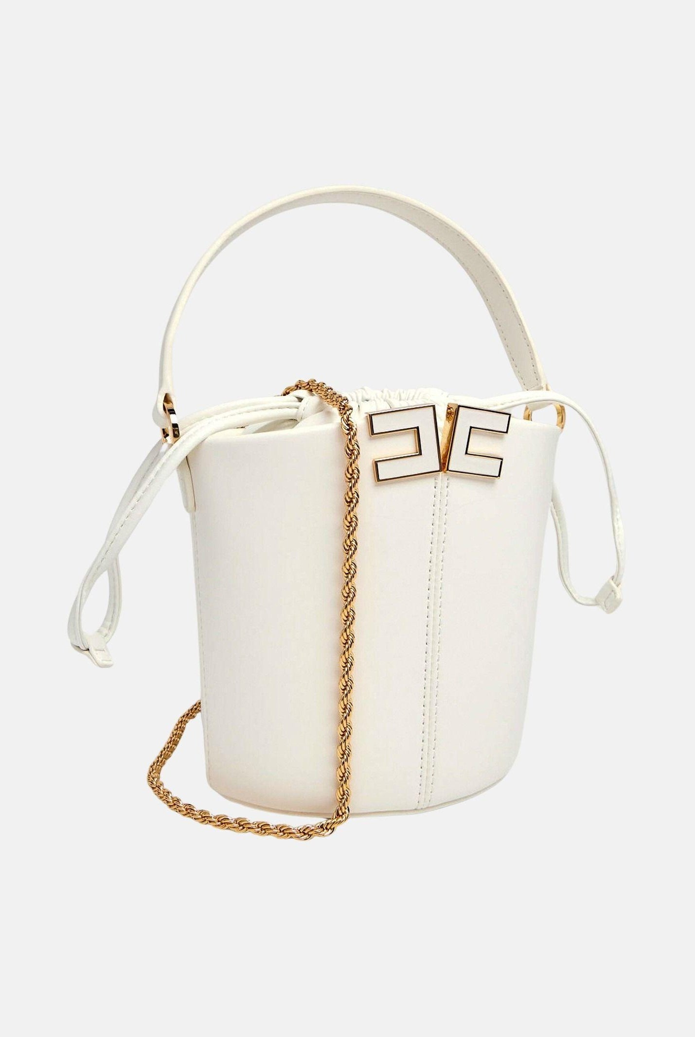 ELISABETTA FRANCHI Borsa a secchiello avorio da donna BS92A61E2 360 ELISABETTA FRANCHI