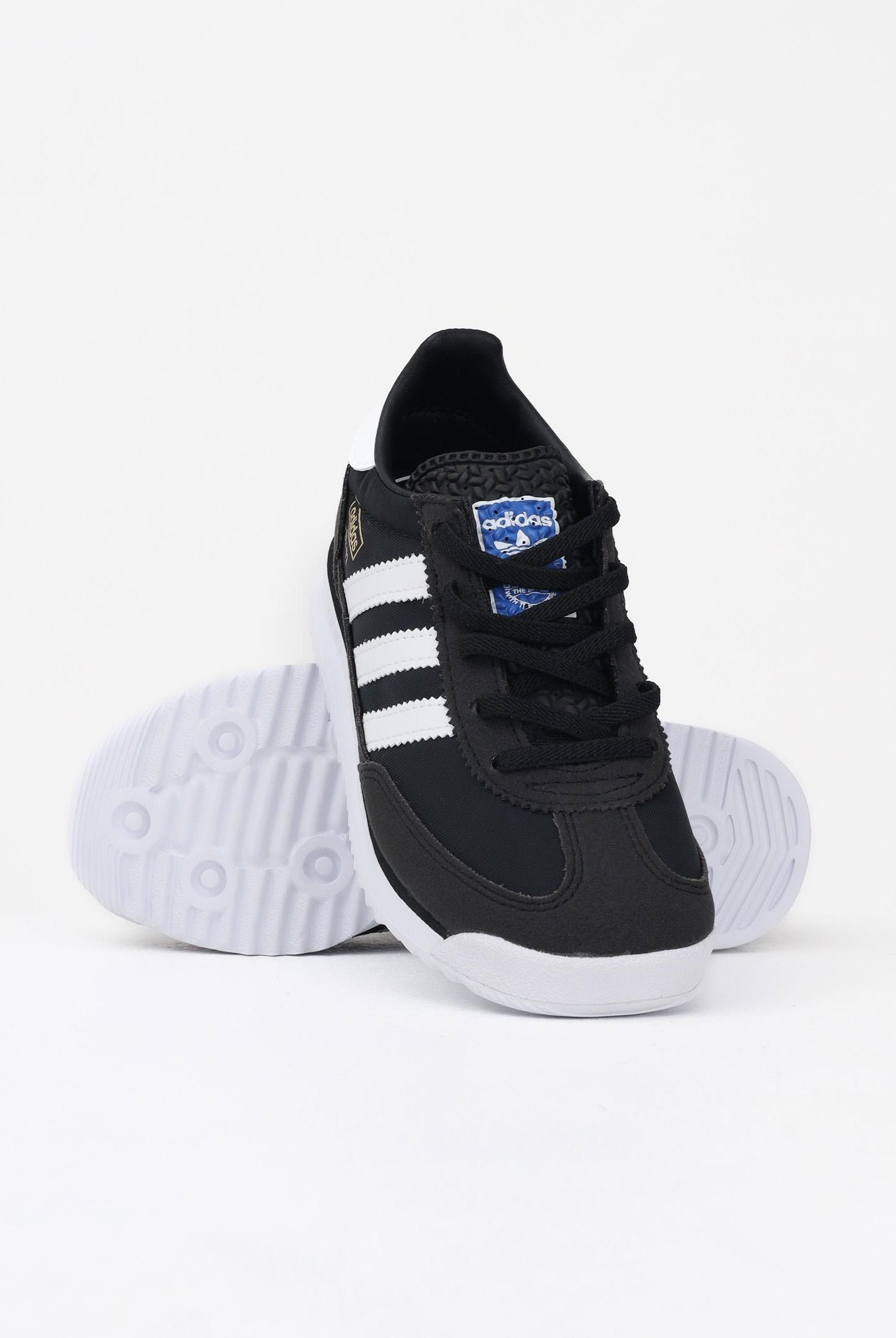 ADIDAS ORIGINALS Sneakers SL 72 RS Elastic Laces nere per bambino e bambina IH2982 . ADIDAS ORIGINALS