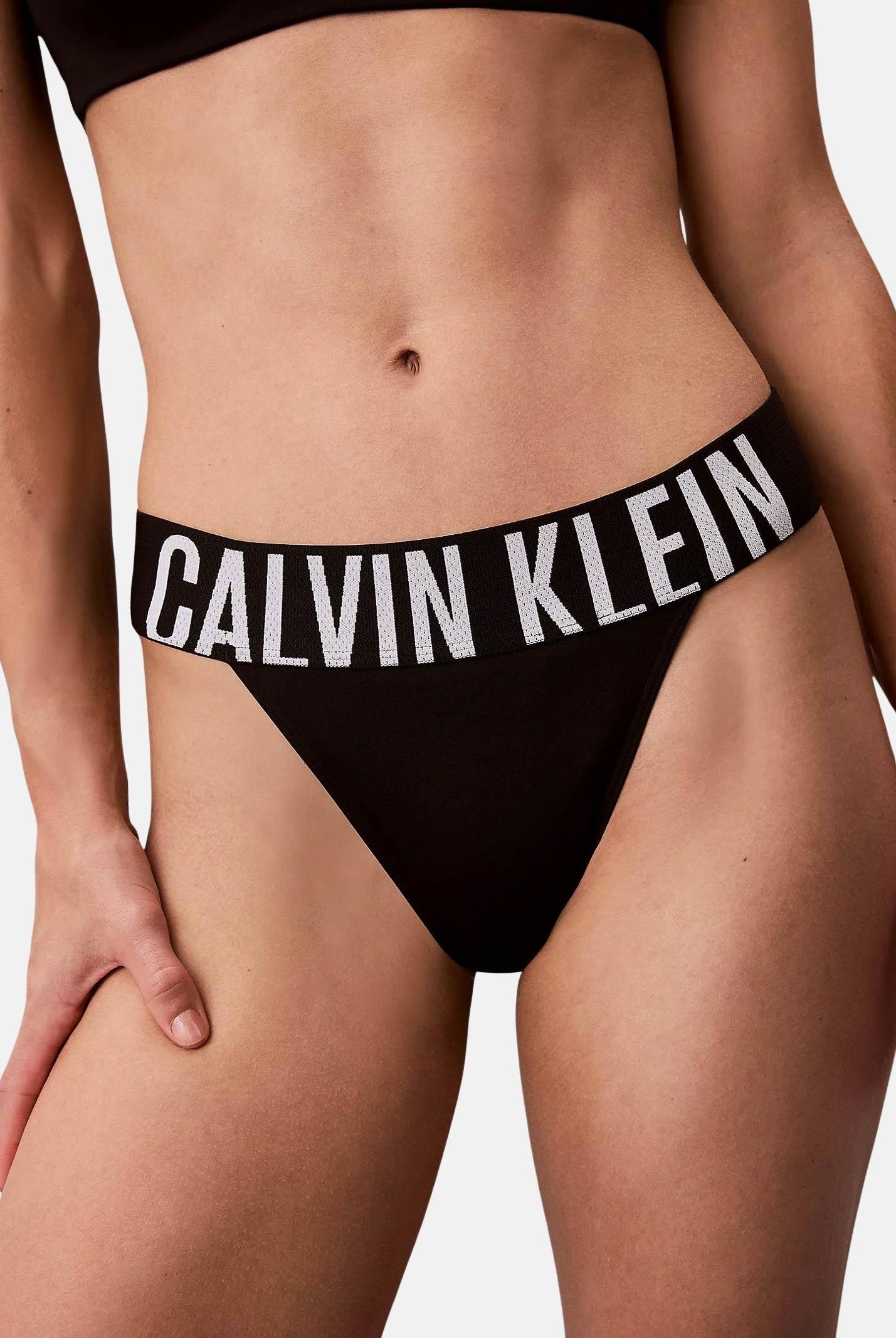 CALVIN KLEIN Perizoma nero da donna con logo LV00QF8597 UB1 CALVIN KLEIN