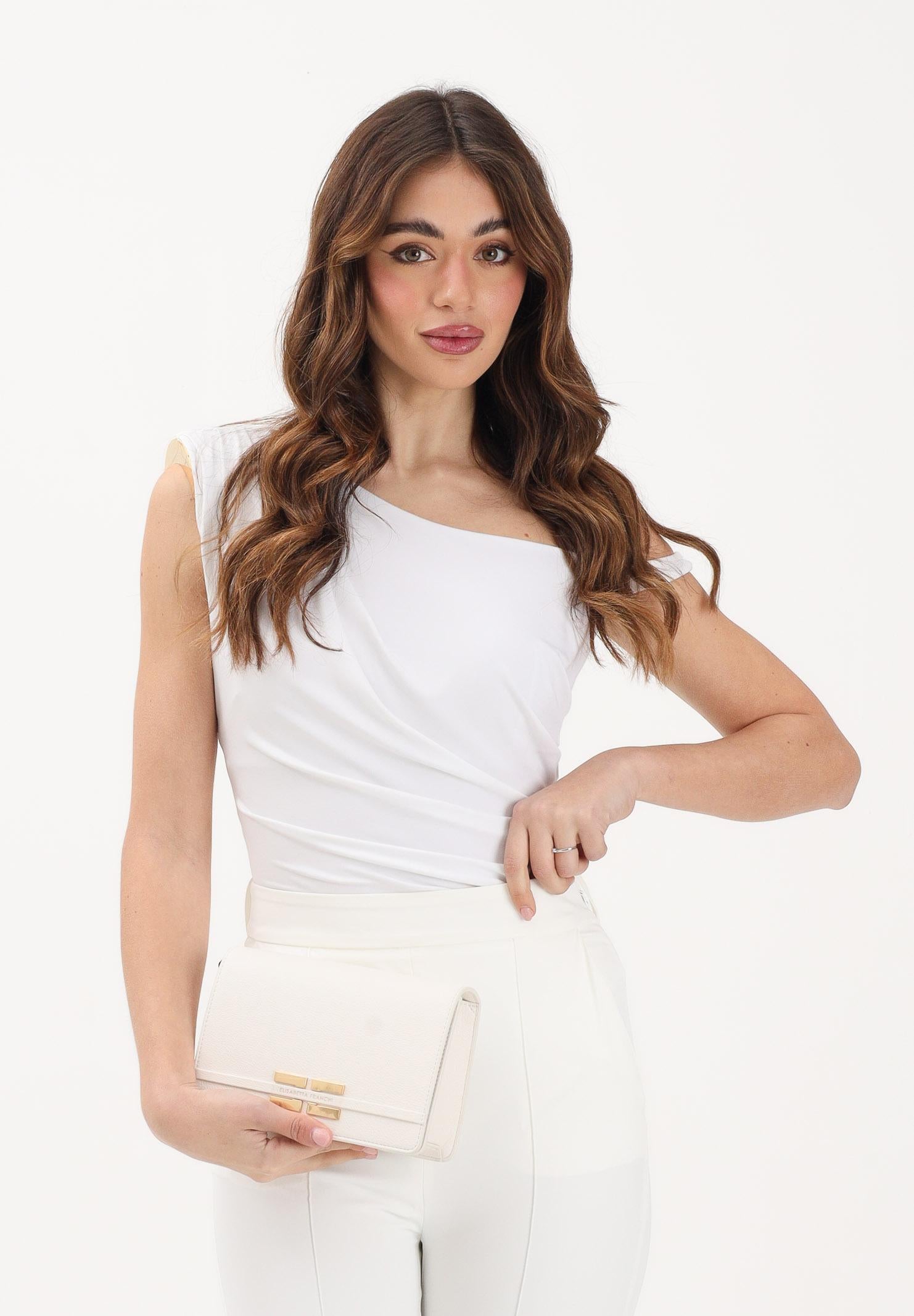ELISABETTA FRANCHI Body avorio da donna con spallina gioiello BO01361E2 360 ELISABETTA FRANCHI