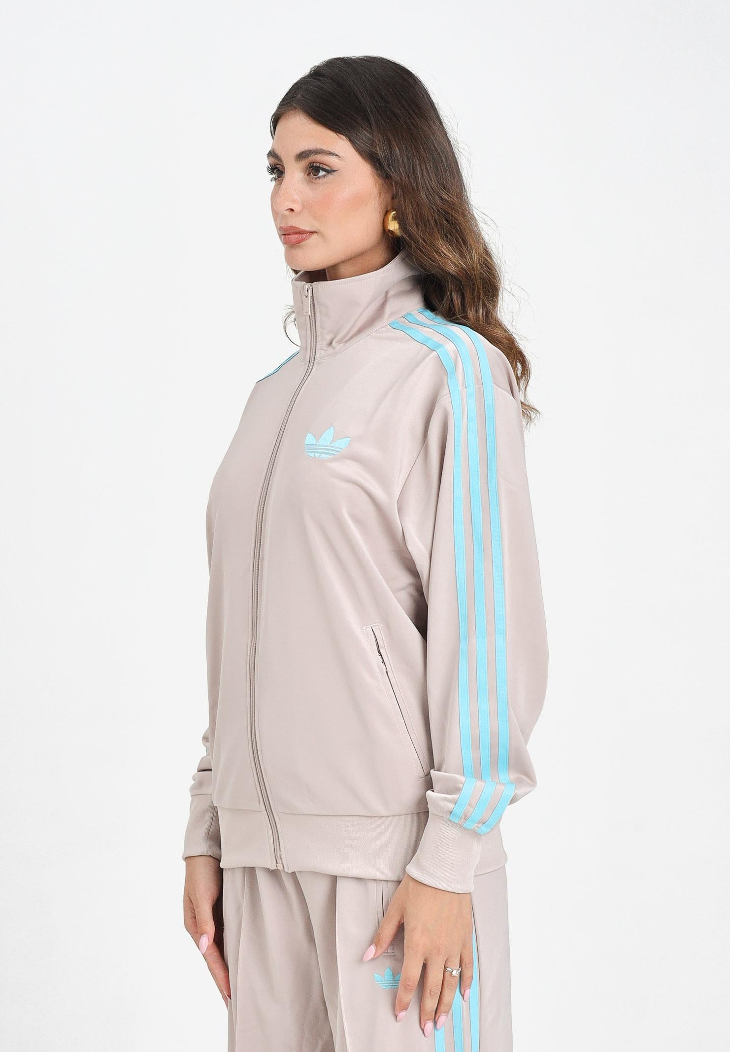 ADIDAS ORIGINALS Felpa con zip Adicolor Classic Firebird beige da donna JX7864 ADIDAS ORIGINALS