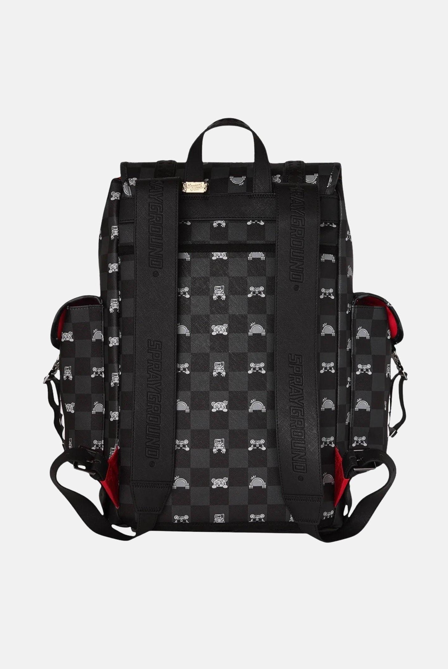 SPRAYGROUND Zaino GRAY PEEKING CHARACTER CHECK MONTE CARLO nero per uomo e donna 910B8909NSZ . SPRAYGROUND