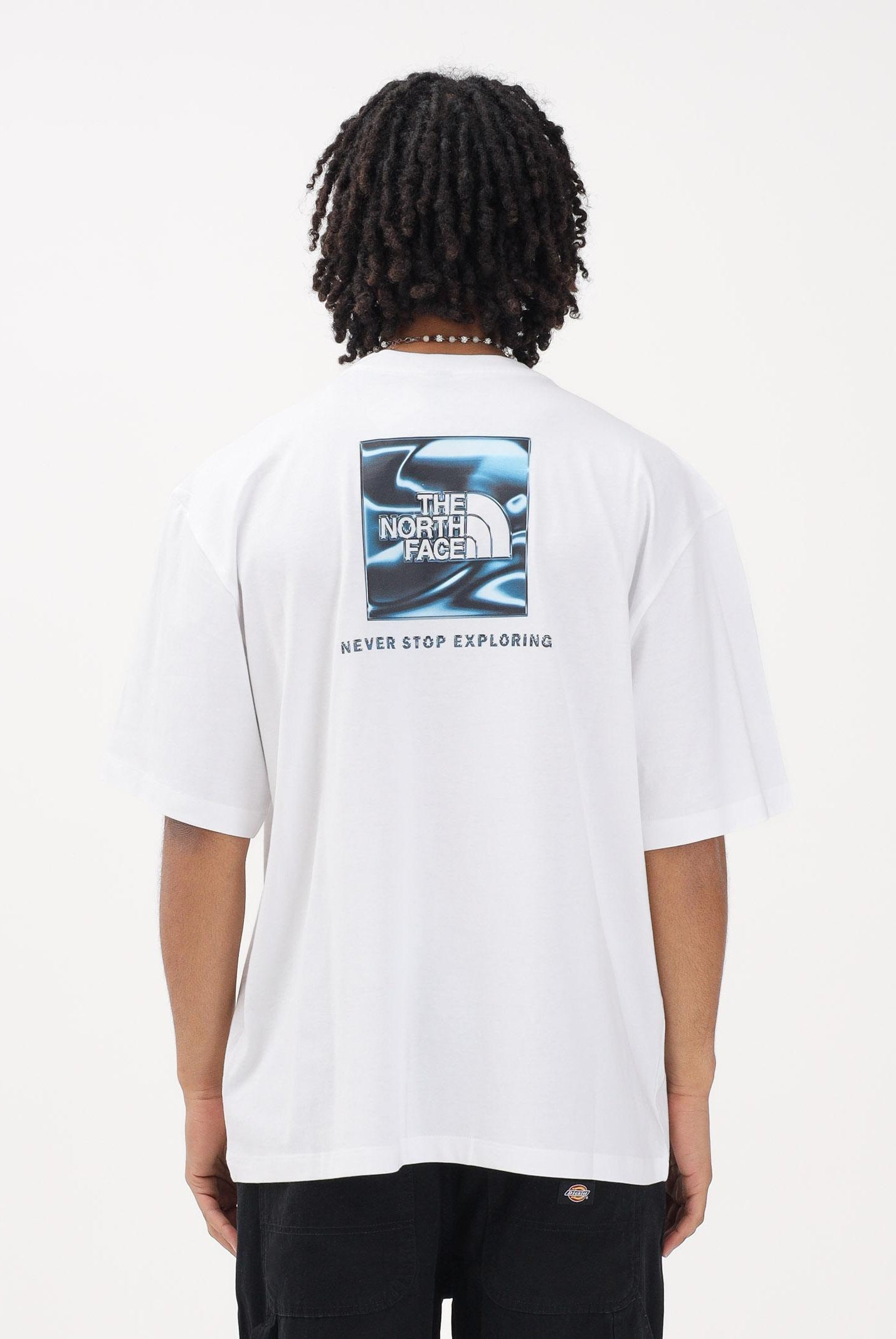 THE NORTH FACE T-shirt a manica corta Liquid NSE Box Oversized Graphic bianca da uomo NF0A8G9WFN41 . THE NORTH FACE