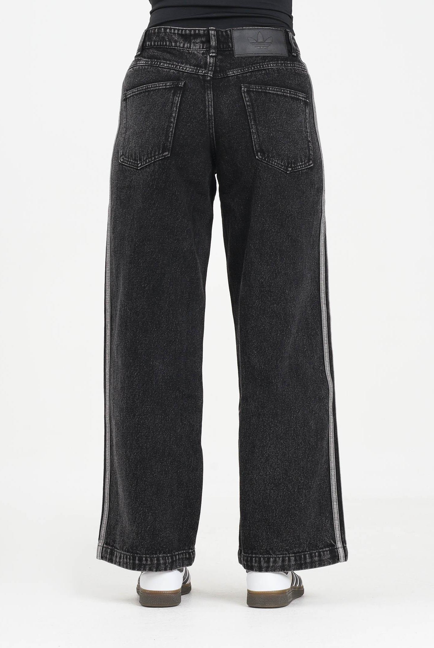 ADIDAS ORIGINALS Jeans adicolor Denim 3-Stripe nero da donna JD3109 . ADIDAS ORIGINALS