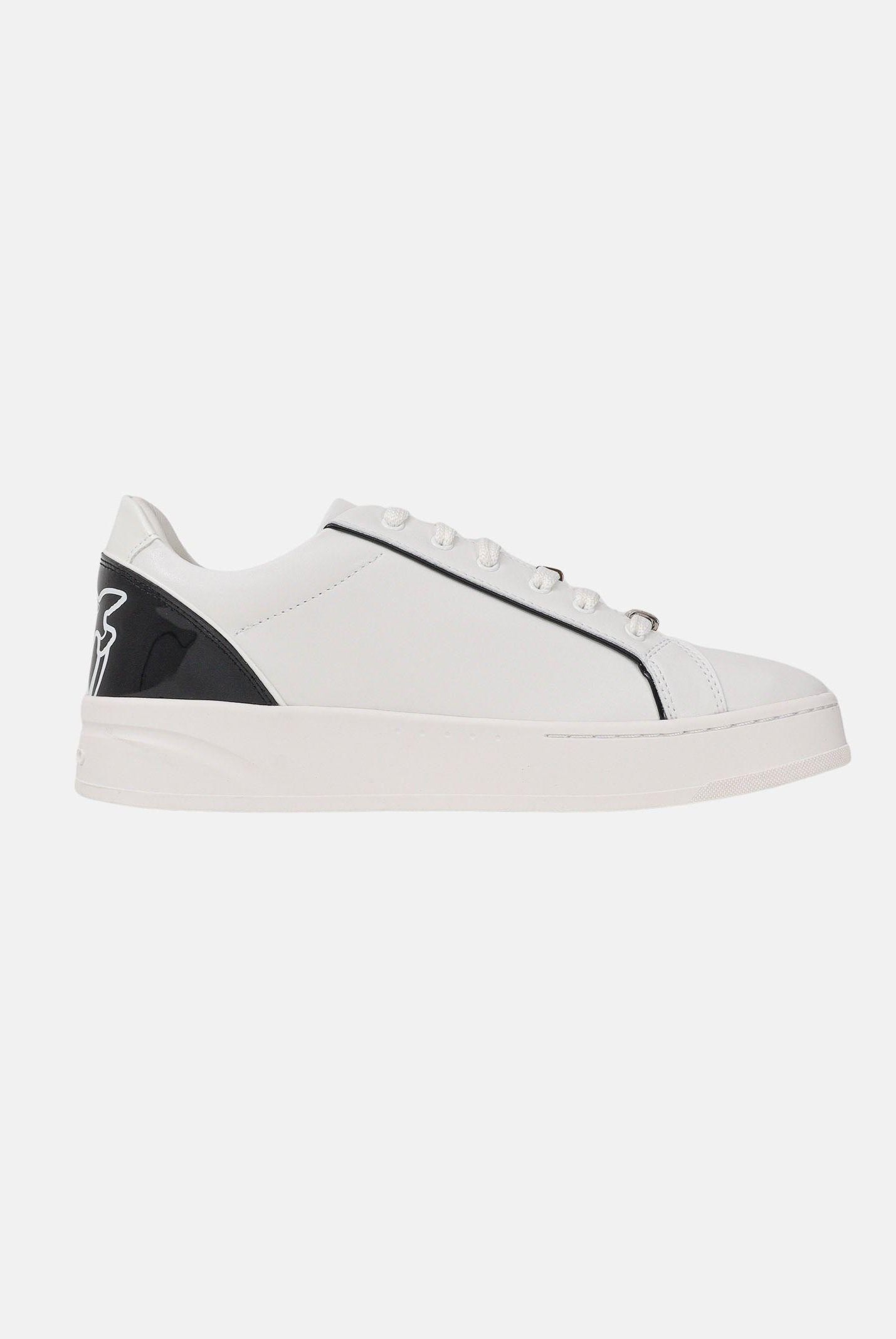 PINKO Sneakers bianche da donna con dettagli specchiati neri SS0131P001ZX9 ZX9 PINKO