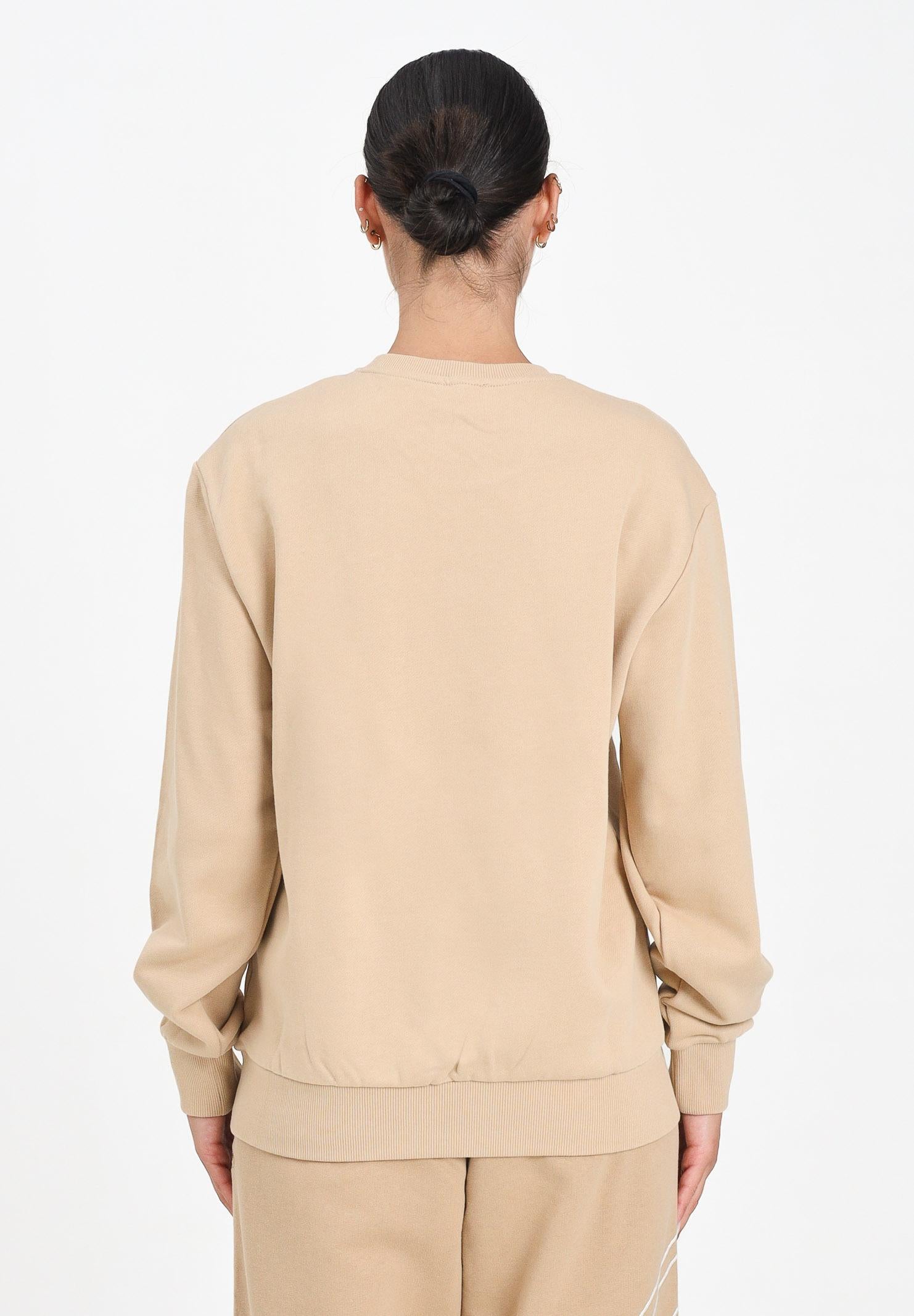 DIESEL Felpa girocollo beige per donna, ragazzi e bambini con logo Oval D multi-layered J02486KYAQK K726 DIESEL