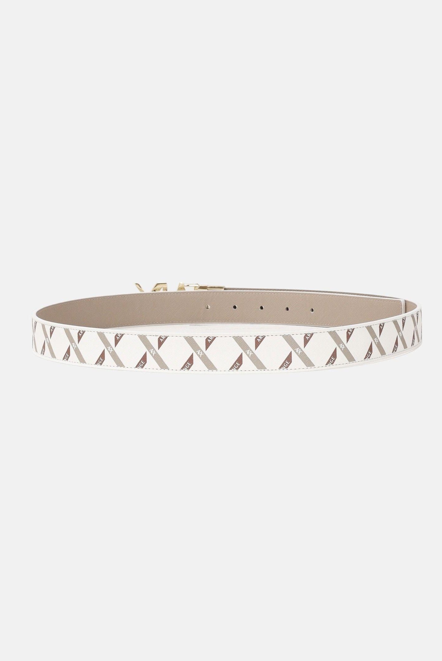 ARMANI EXCHANGE Cintura reversibile bianca e beige da donna XW001203AF17155 M1245 ARMANI EXCHANGE