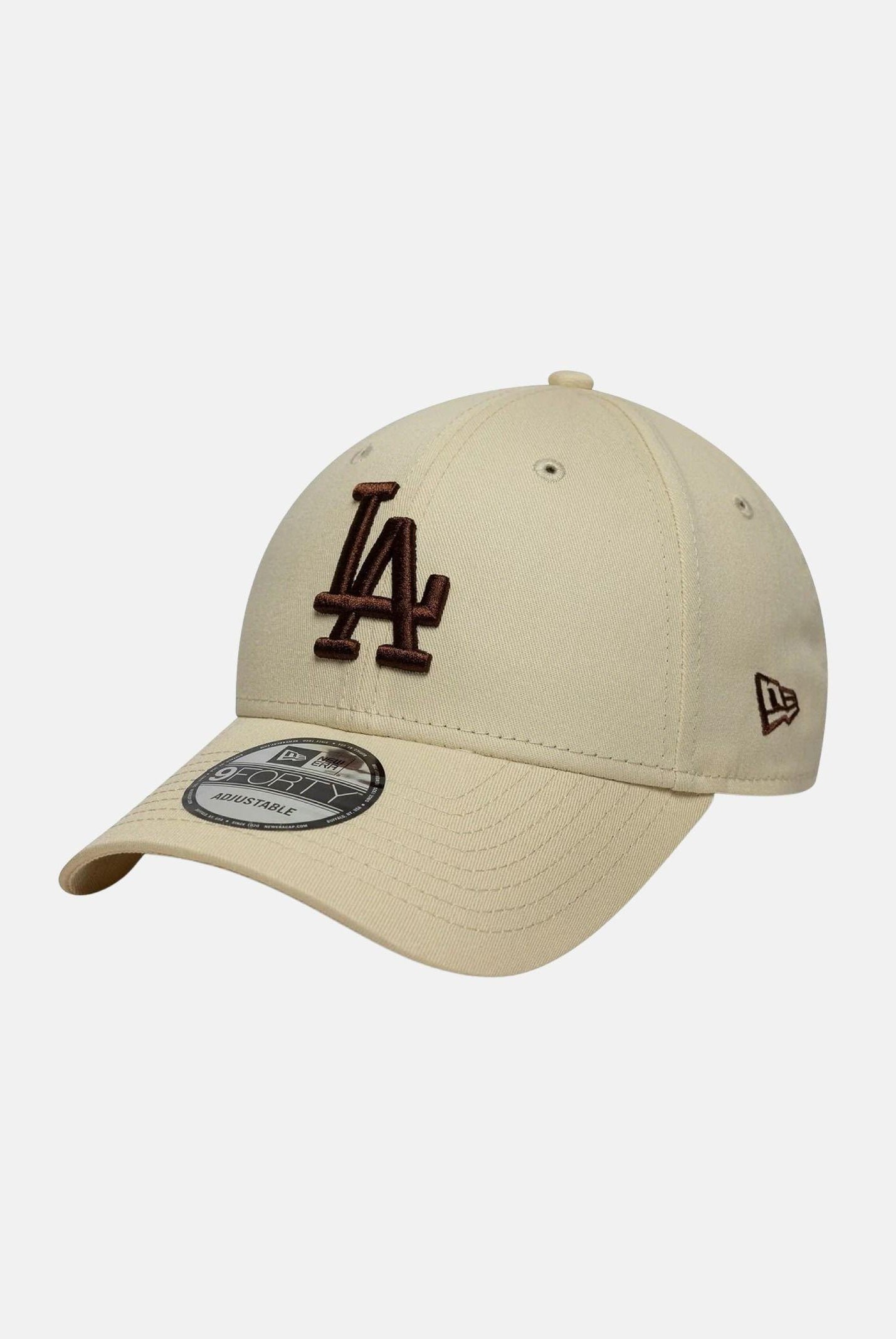 NEW ERA Cappello con visiera 9FORTY LA Dodgers MLB League Essential beige per uomo e donna 60771709 . NEW ERA