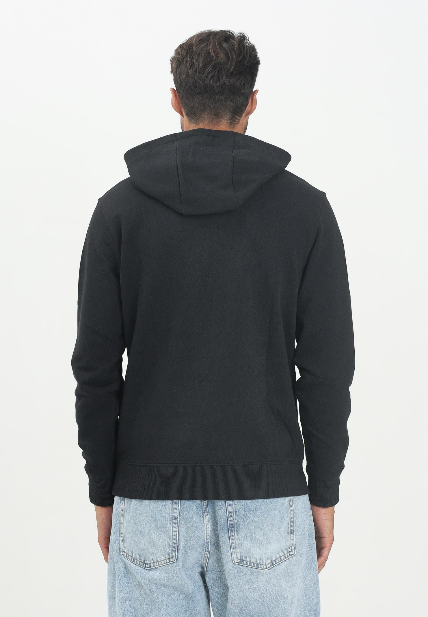 TOMMY HILFIGER Felpa con cappuccio nera da uomo rifinita da logo MW0MW37235BDS TOMMY HILFIGER