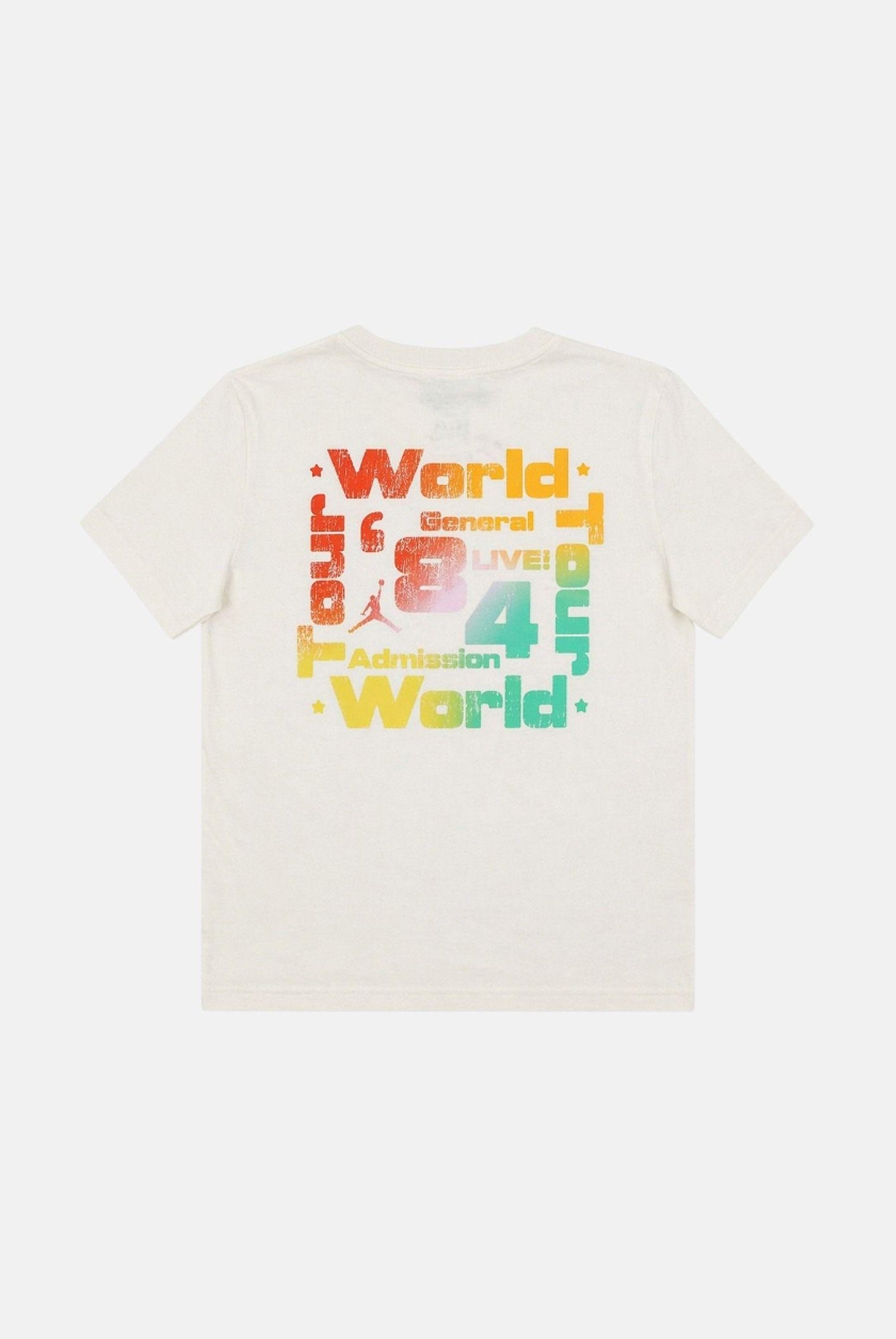 JORDAN T-shirt a manica corta World Tour bianca da bambino 95F751 W5T JORDAN