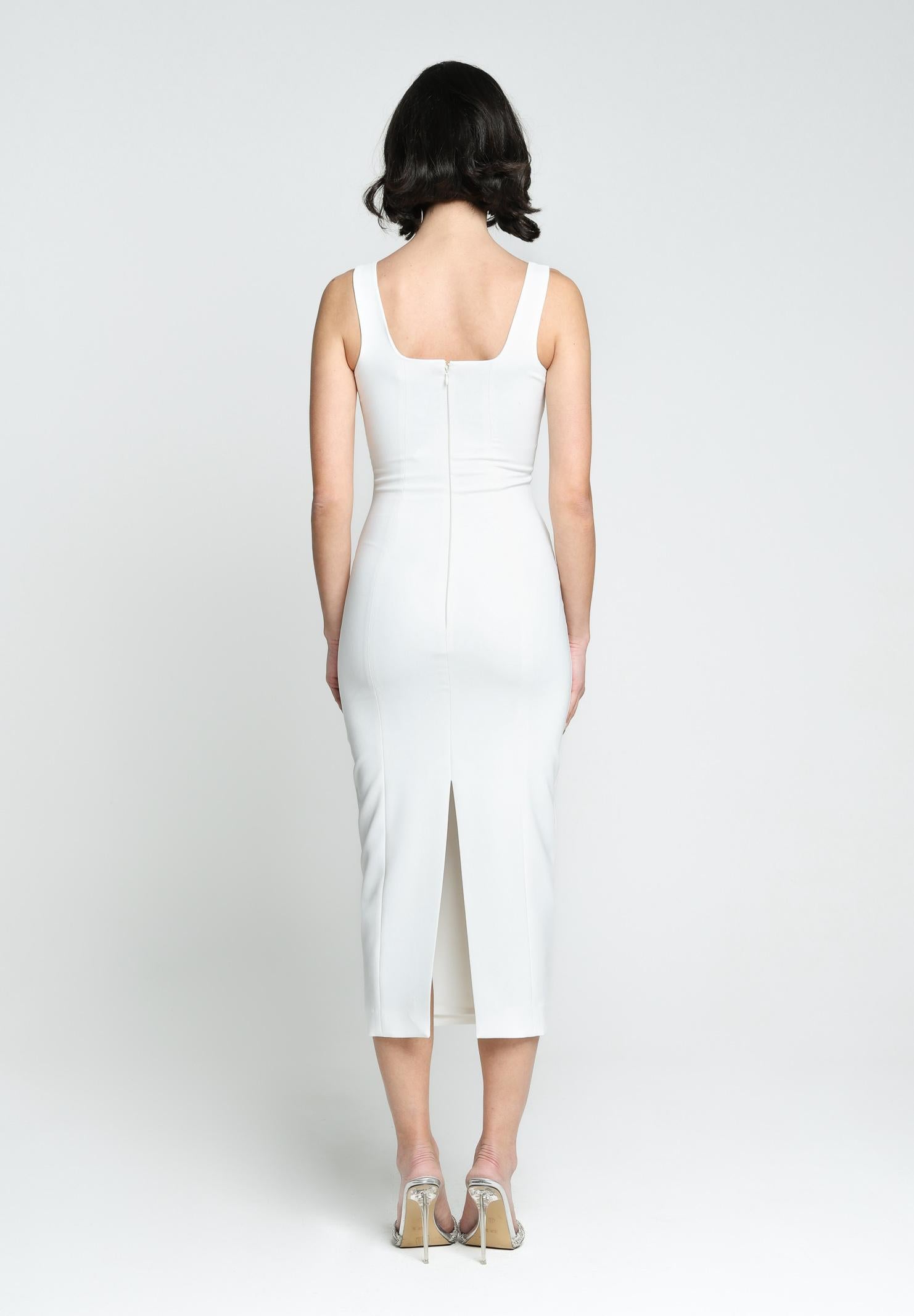 SANTAS Abito midi COTTON CANDY bianco da donna PV25011 BIANCO SANTAS