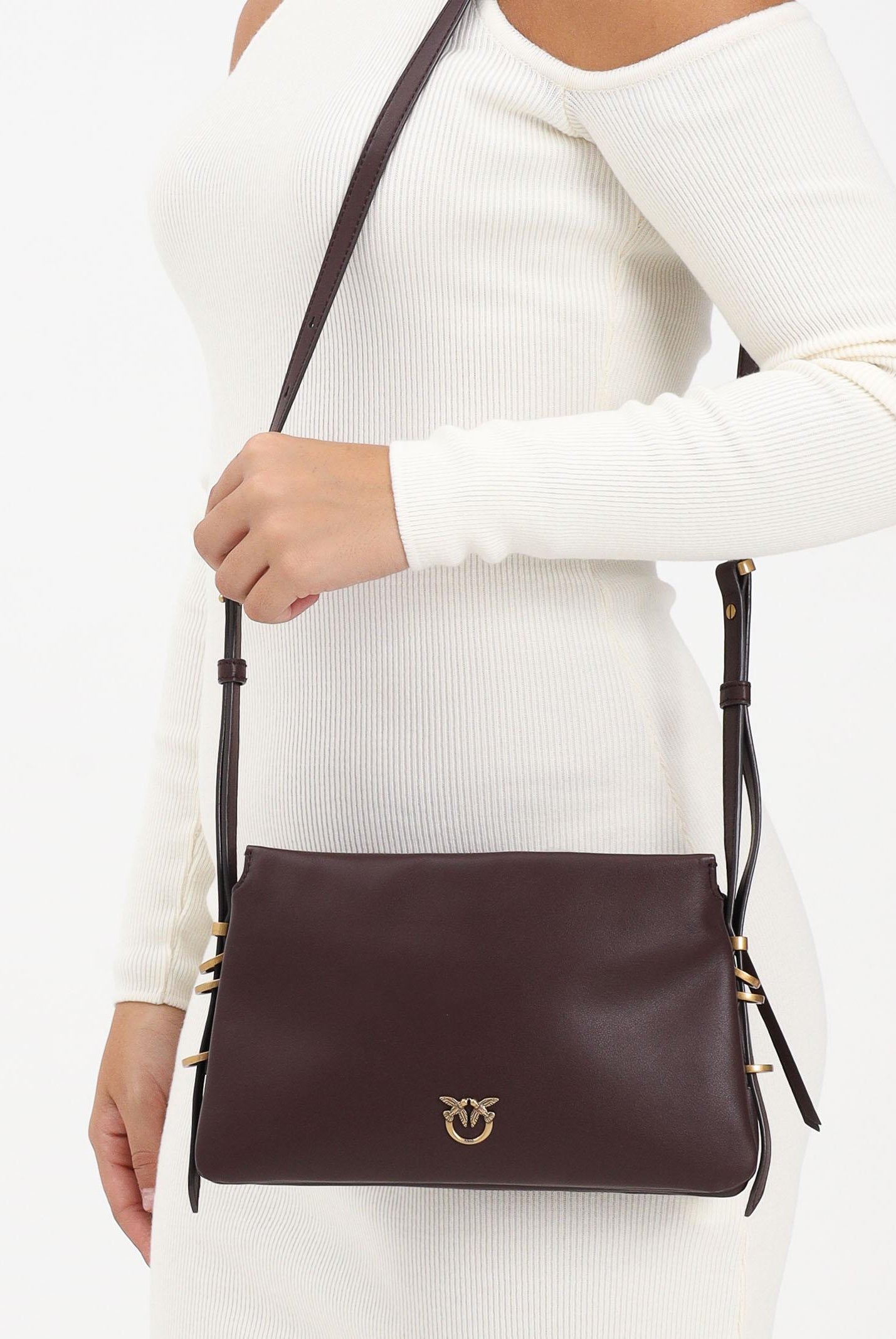 PINKO Borsa a tracolla Mini One, Two, Three Bag marrone da donna 105883A0QO LA7Q PINKO