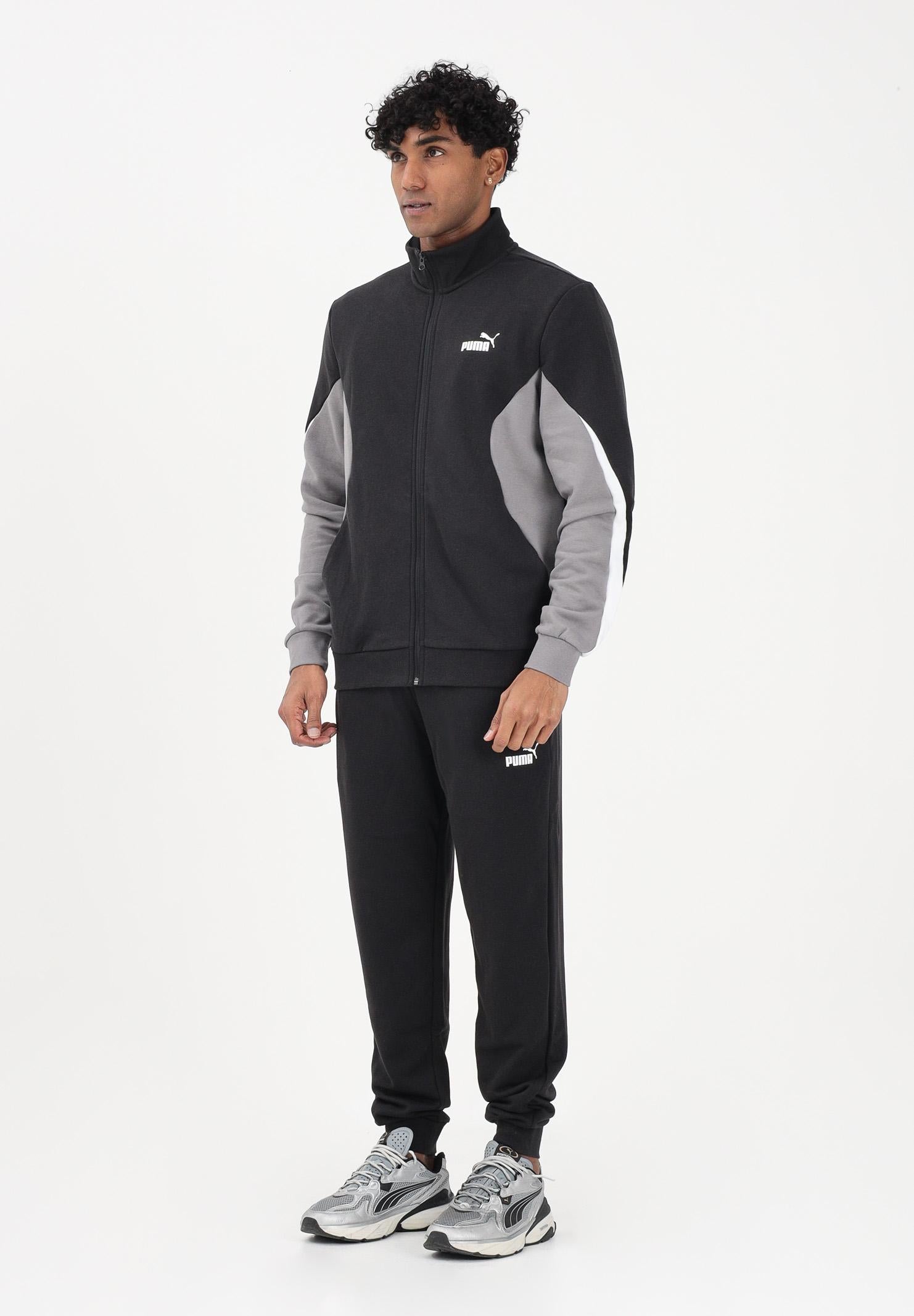 PUMA Tuta Essentials Block nera da uomo 694658 01 PUMA