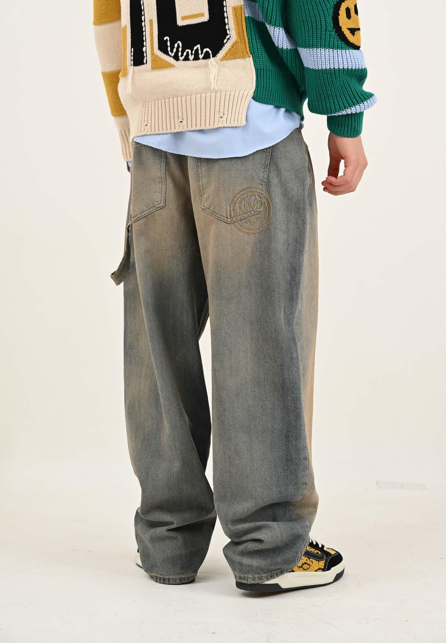 BARROW Jeans cargo in denim vintage per uomo e donna F5BWUADP021 400 BARROW